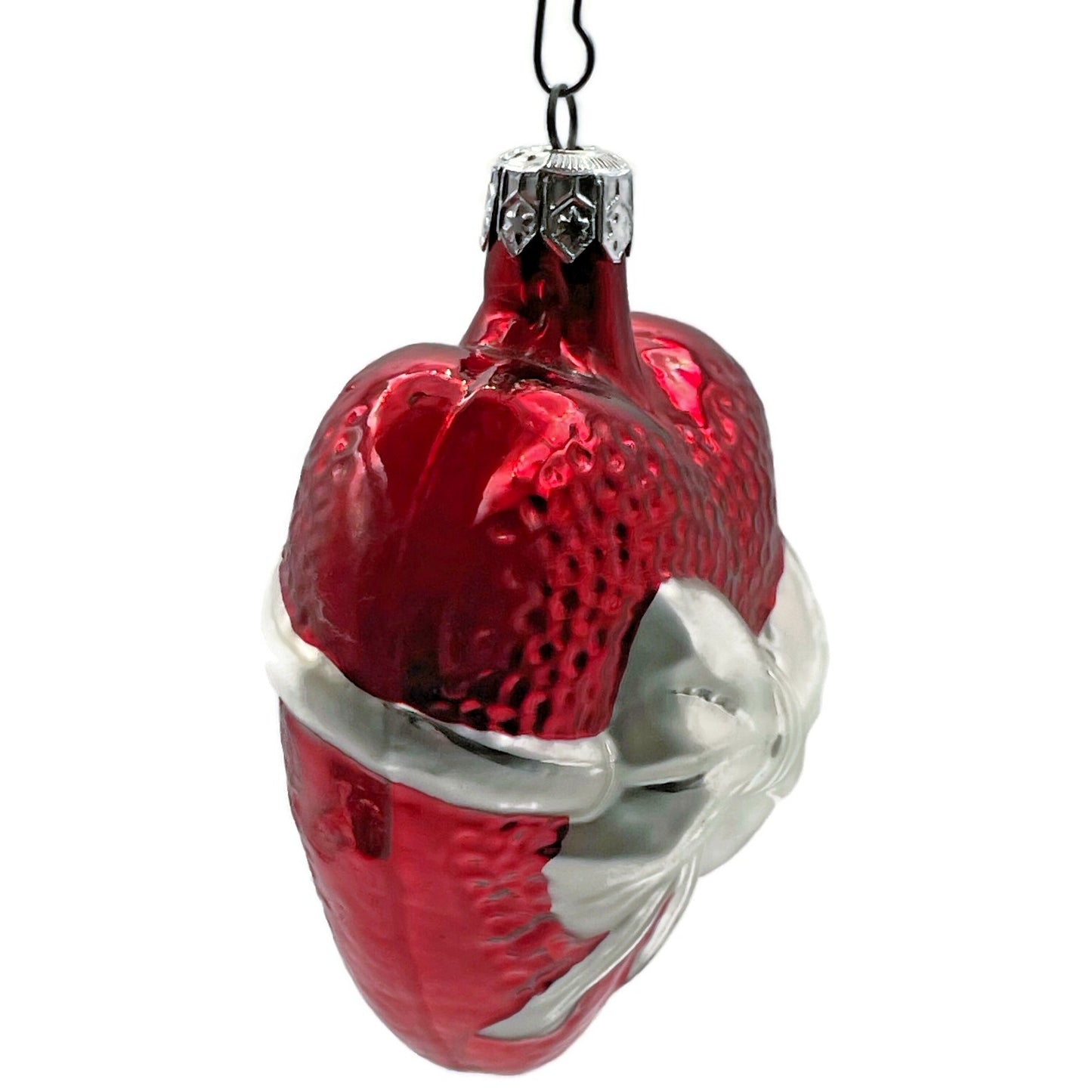 Christopher Radko Ornament Red Sweetheart Love Romance Silver Bow Valentines