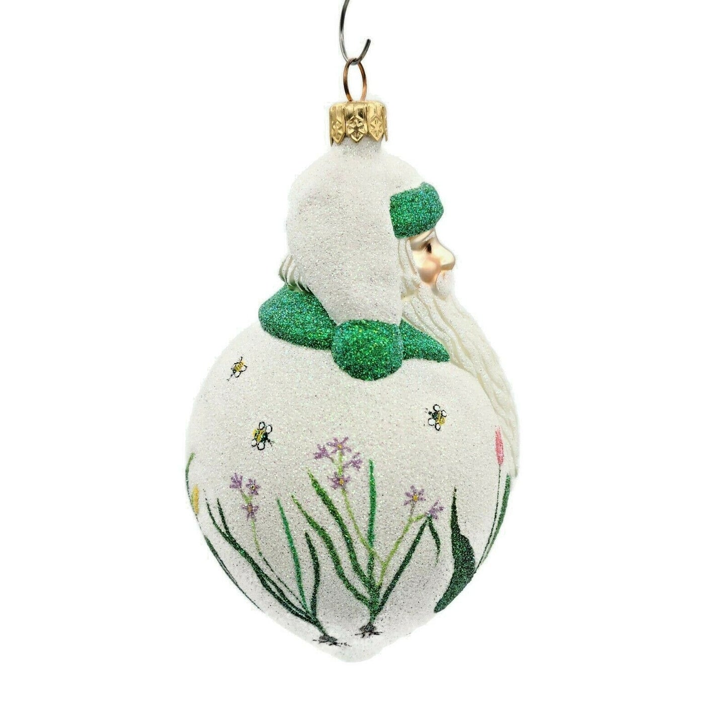 Patricia Breen Santa Poeticus Day Flowers Bees Pearl Spring Christmas Ornament