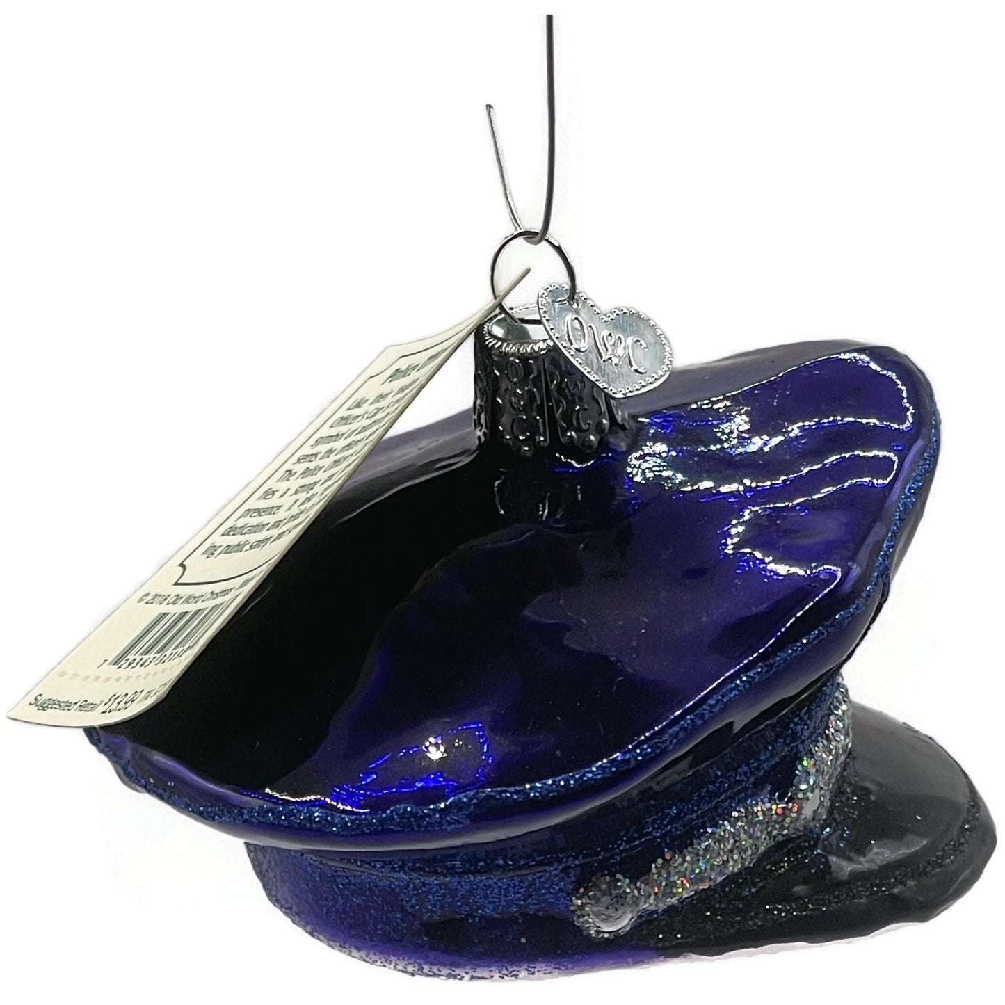OWC Police Officers Cap Uniform Ornament Blue Old World Christmas Holiday Tree