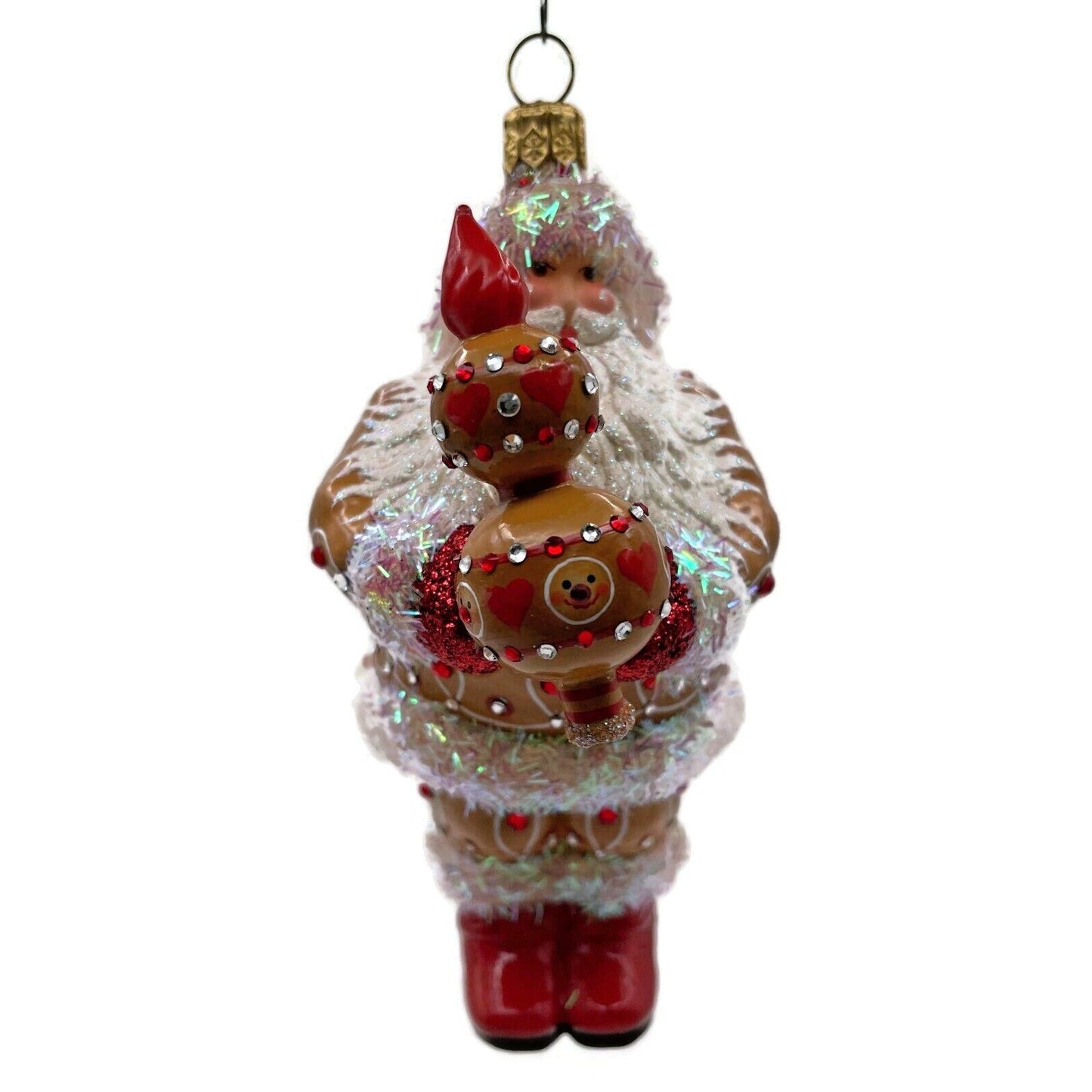 Patricia Breen Crowning Glory Gingerbread Santa Claus Christmas Tree Ornament