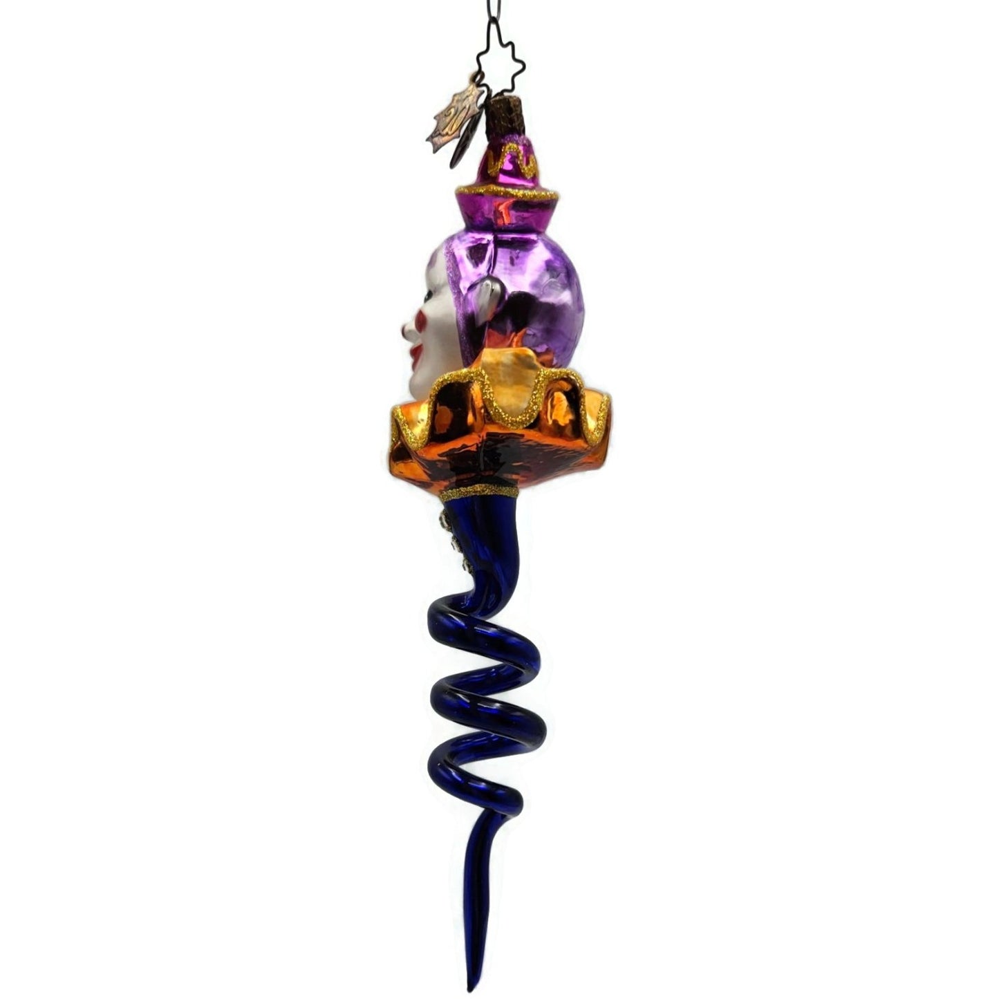 Christopher Radko Clown Snake Corkscrew Spring Twist Halloween Ornament