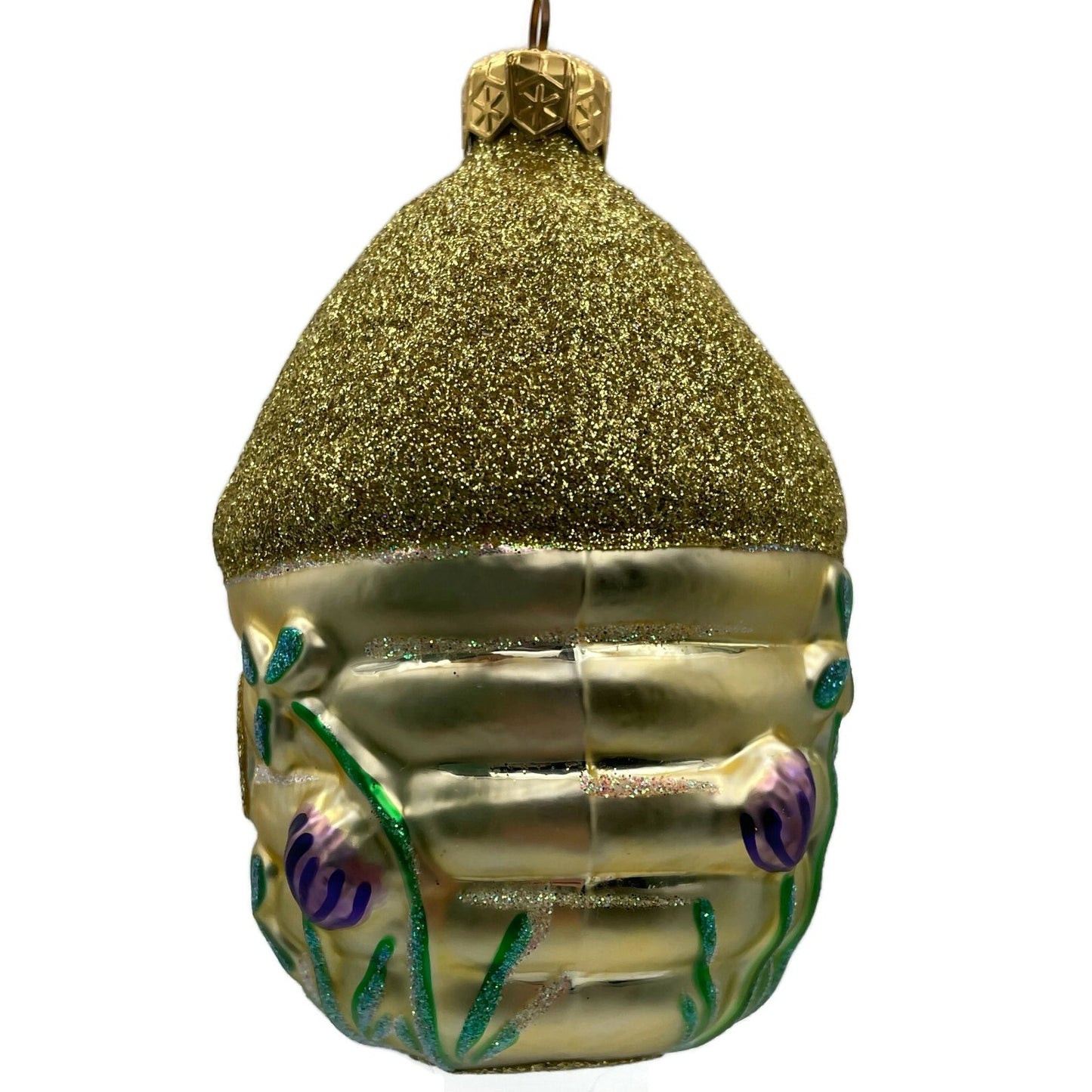 Patricia Breen Clover Beeskep and Bee Glittered Wings Spring Christmas Ornament