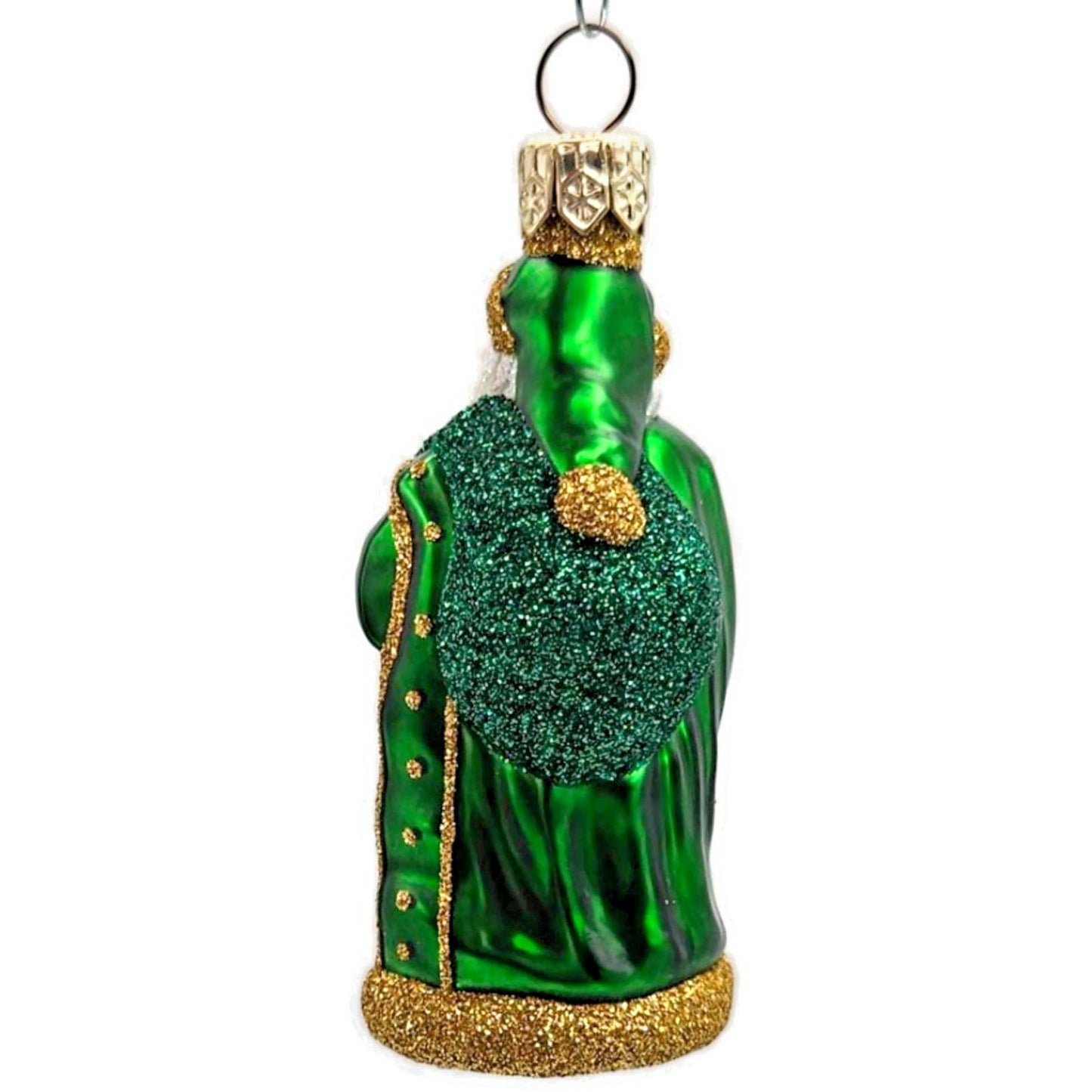 Patricia Breen Miniature Jordan Santa Claus Green Bag Christmas Tree Ornament