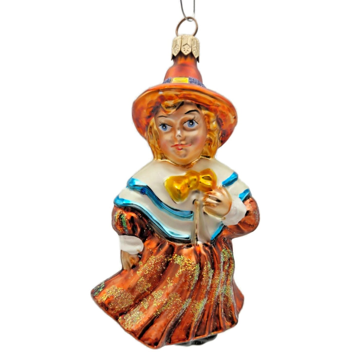 Christopher Radko Priscilla Pilgrims Halloween Christmas Tree Ornament 990950