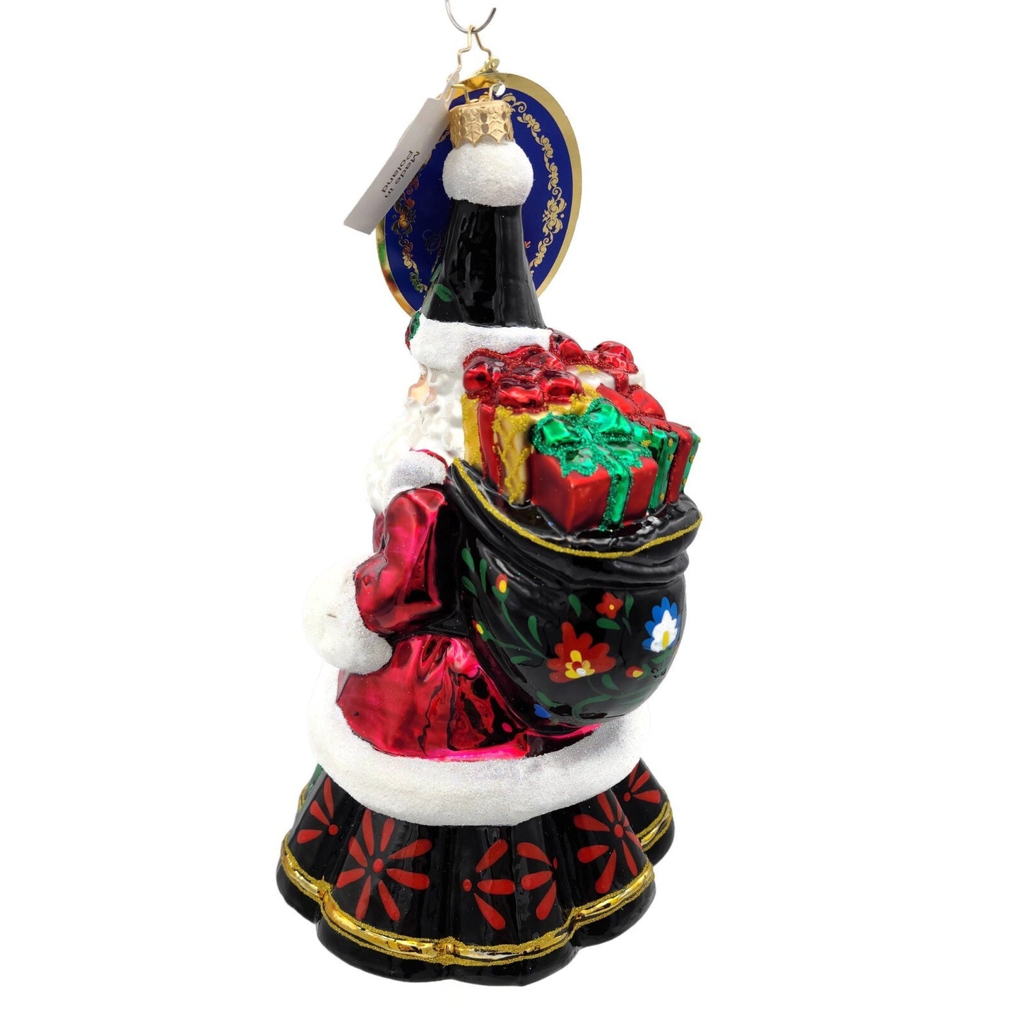 Christopher Radko Festive Folk Santa Claus Christmas Holiday Ornament 1020967