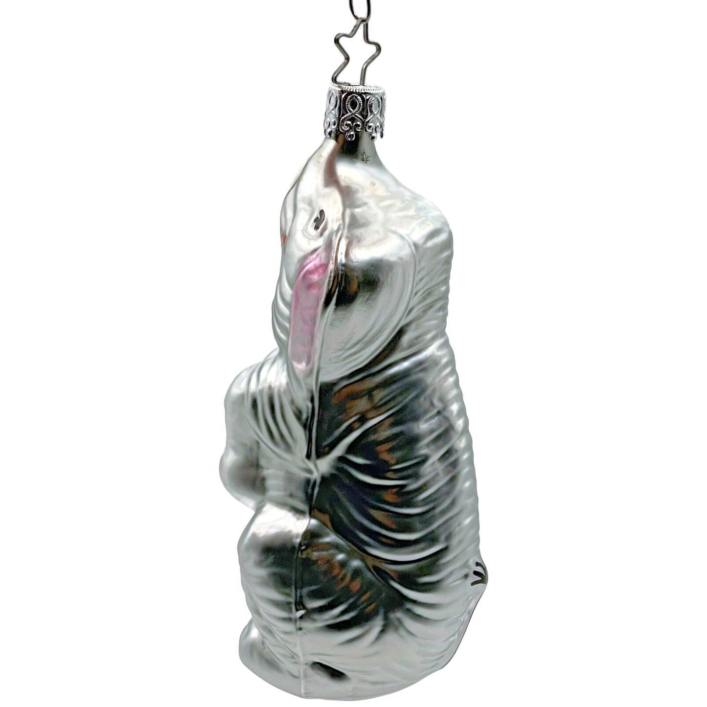 Jumbo Elephant Circus Inge Glass Ornament Silver Old World Christmas Tree German