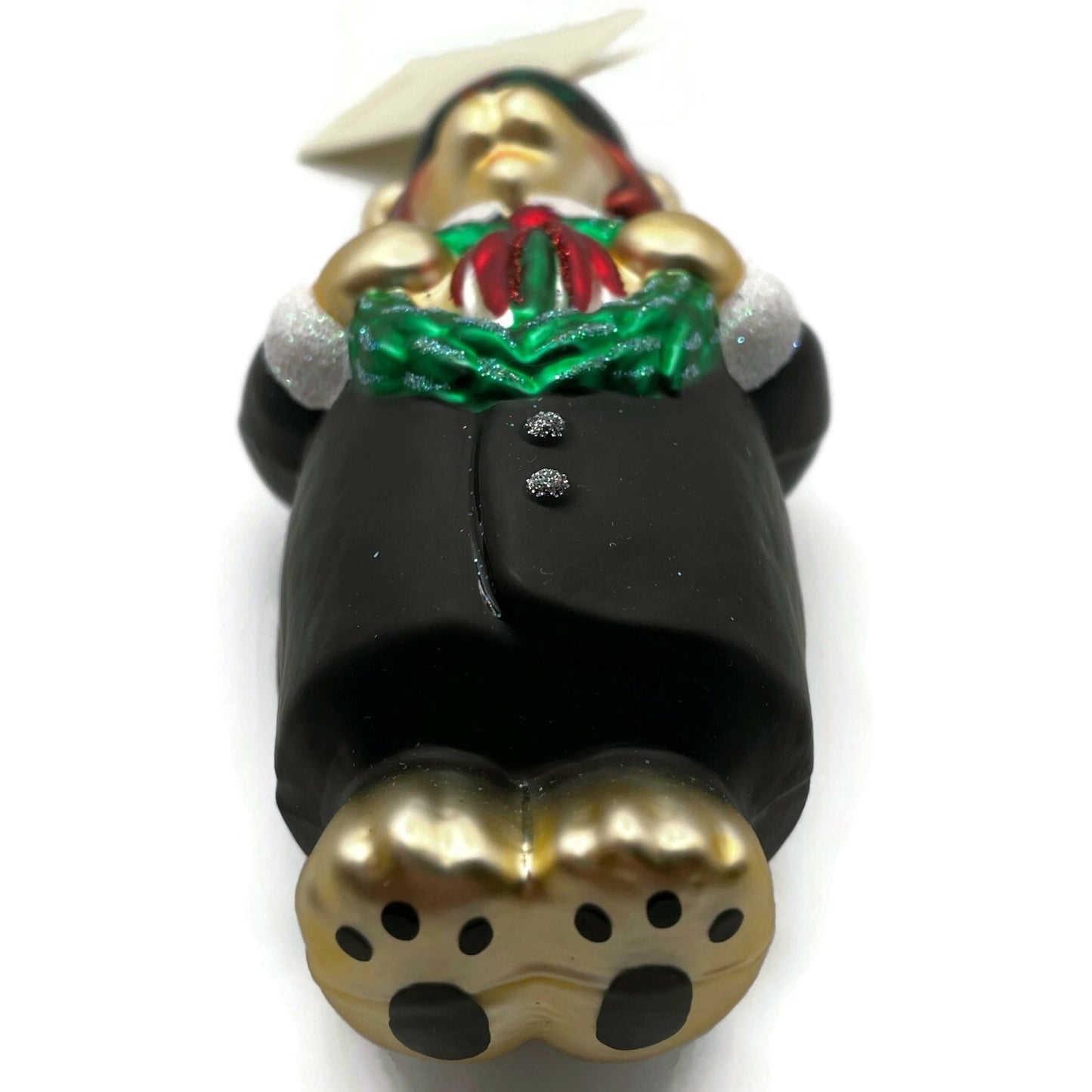 Patricia Breen Mama Bear Black Holly Wreath Christmas Tree Decor Ornament