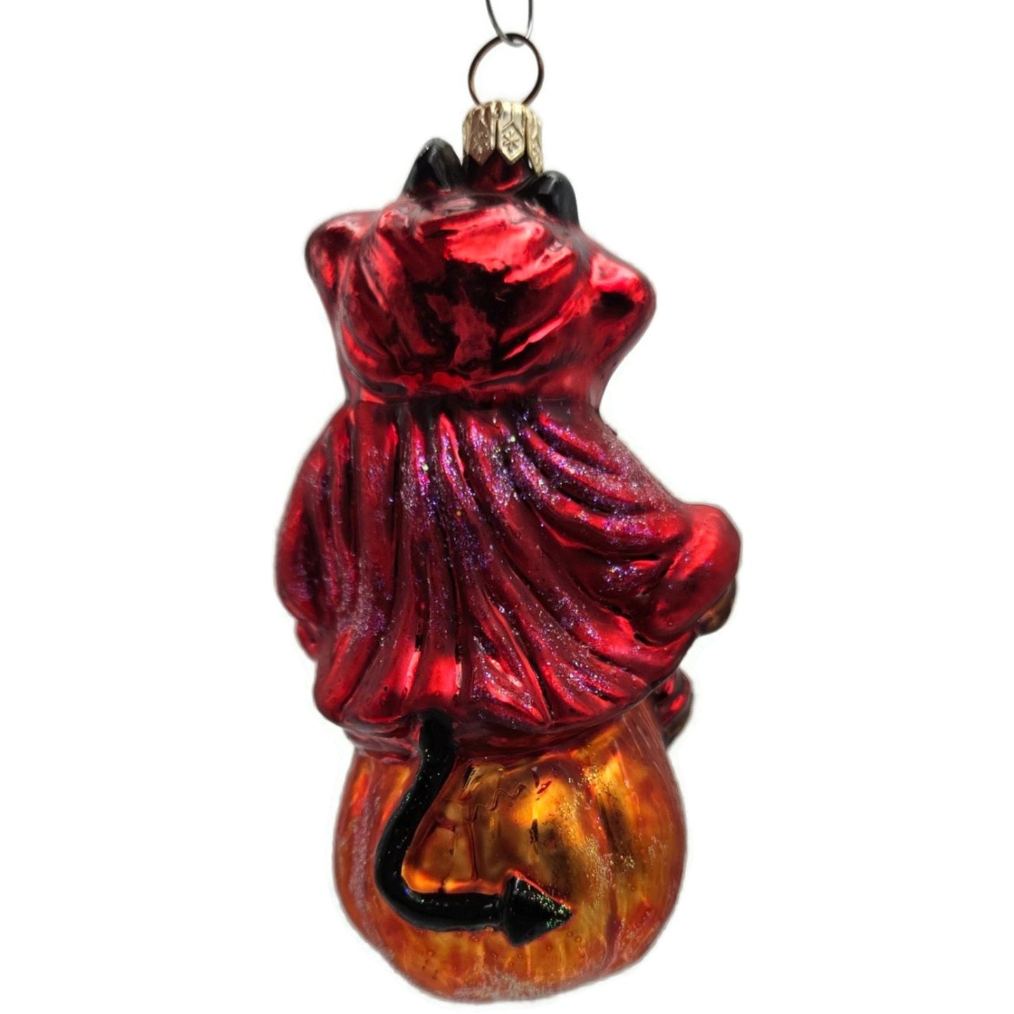 Christopher Radko You Little Devil Bear Pumpkin Halloween Christmas Ornament