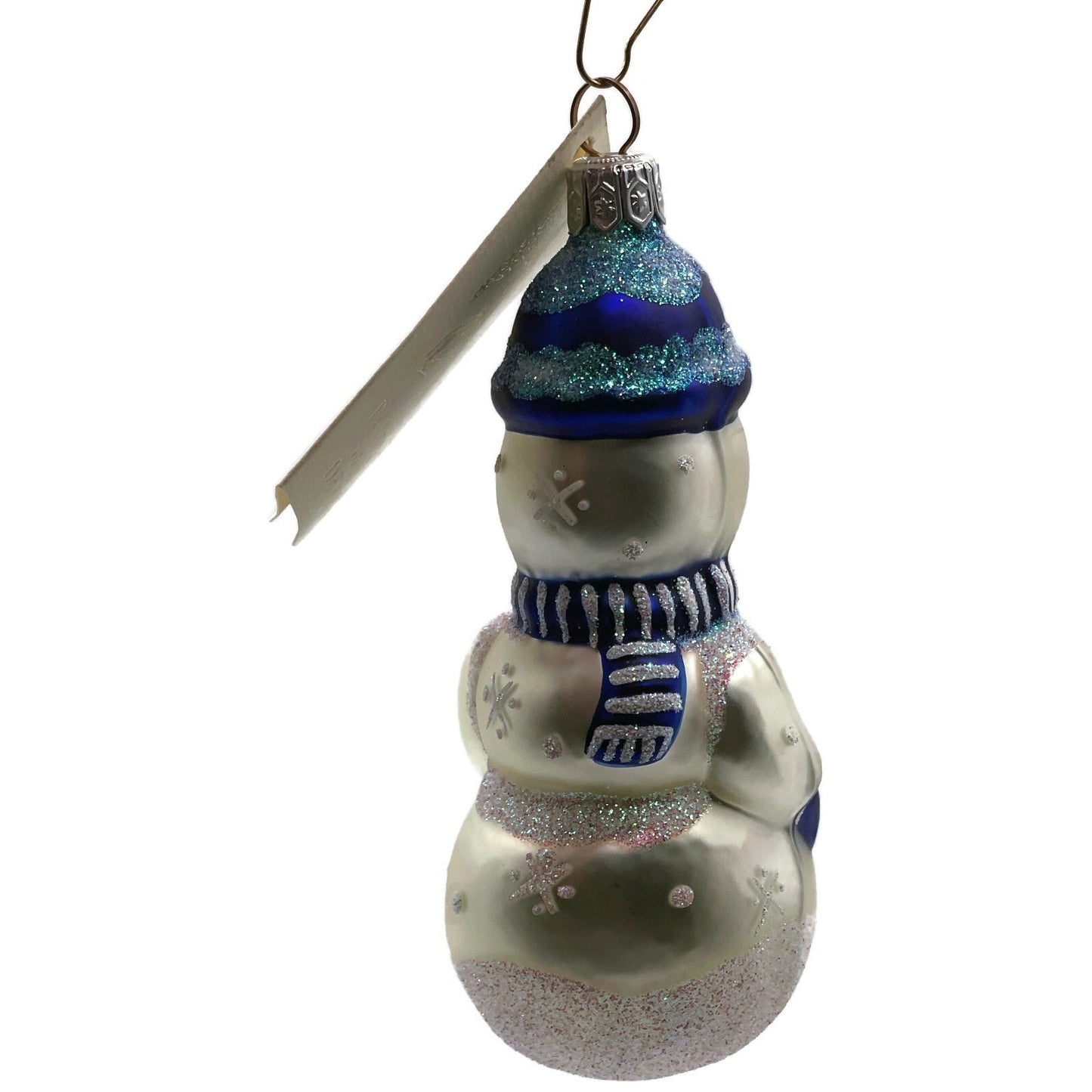 Patricia Breen Ornament Snowboy Blue Snowflakes Dots Family Christmas Tree Decor