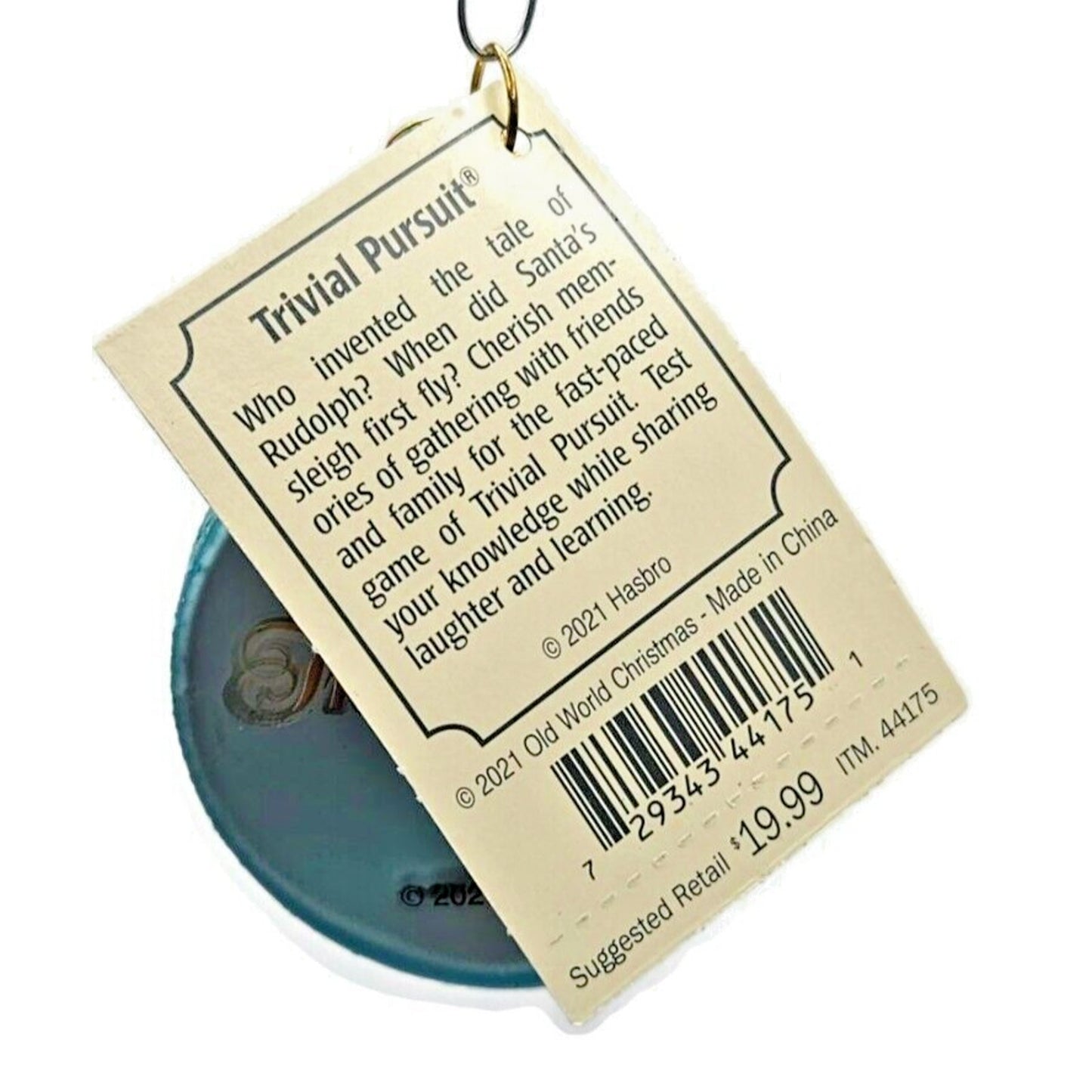 Trivial Pursuit Board Game Old World Christmas Holiday Tree OWC Family Ornament