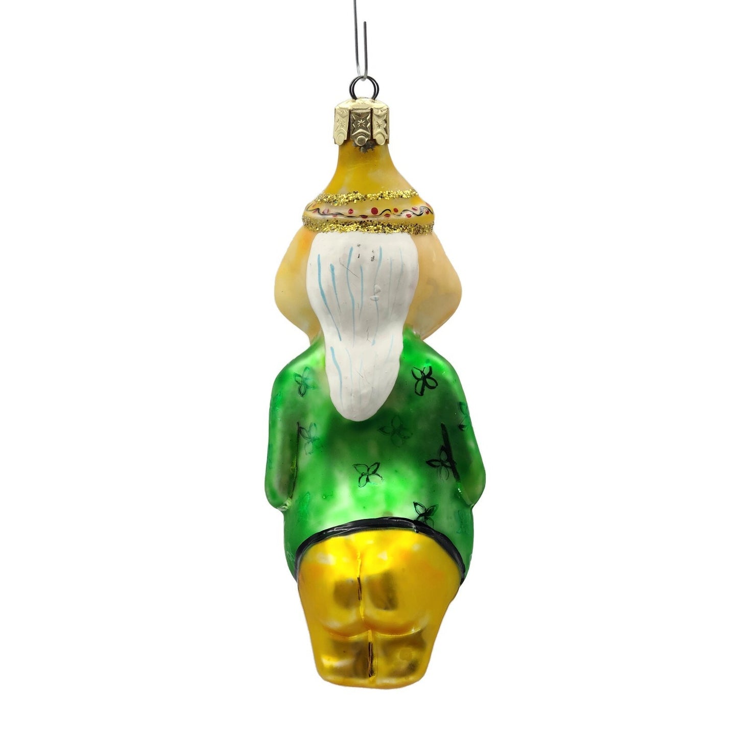 Christopher Radko Fu Manchu Blown Glass Christmas Holiday Tree Ornament 91-011-0