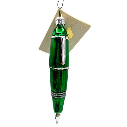 Patricia Breen Green Ink Pen Christmas Holiday Complimentary Ornament CATZ