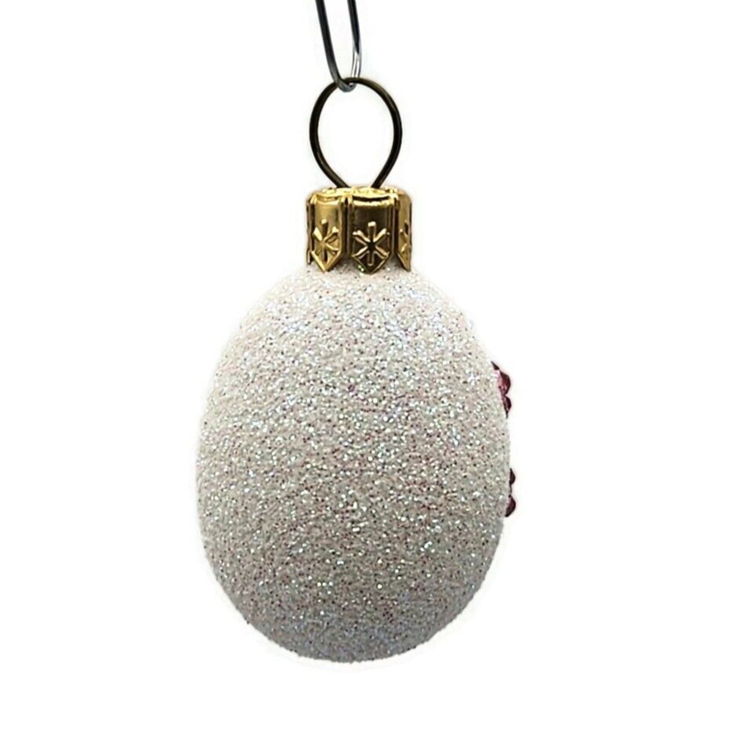 Patricia Breen Miniature Egg Jeweled Daisy Pink Easter Holiday Tree Ornament