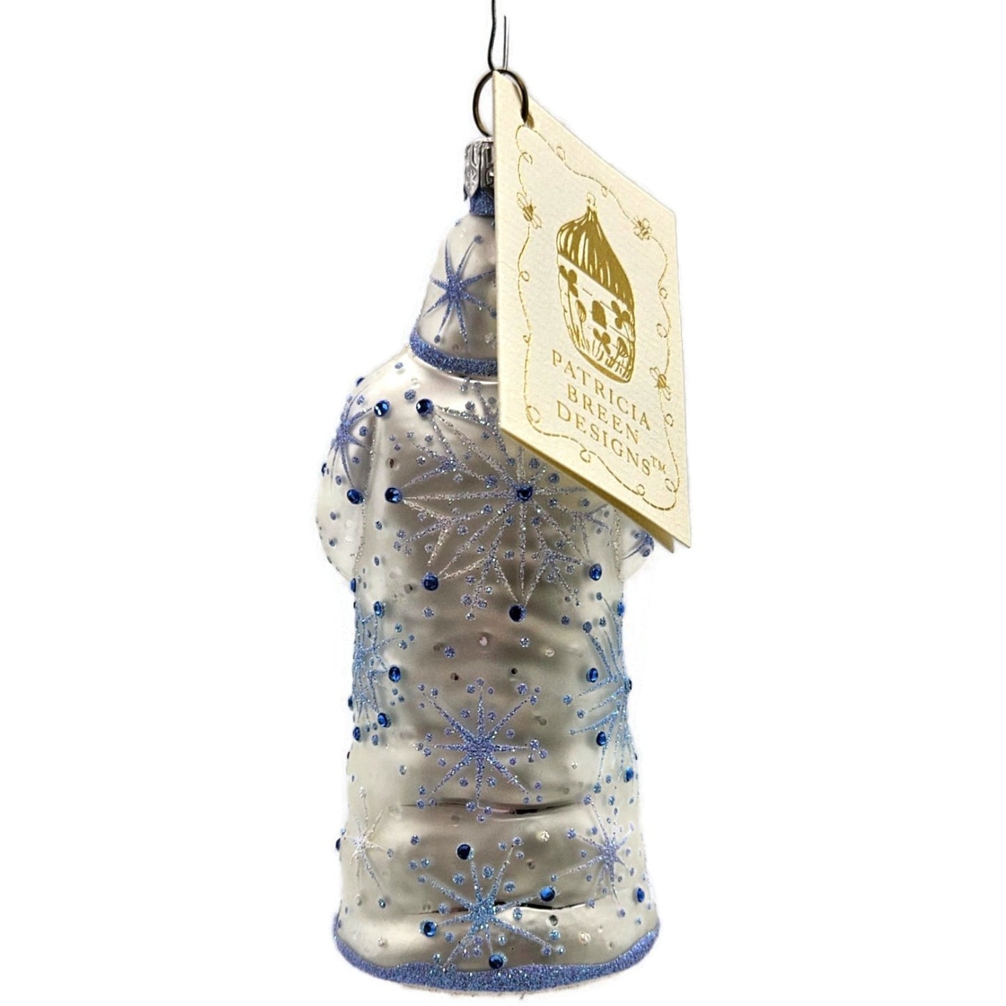 Patricia Breen Santa With Chameleon Jeweled Snowflakes Christmas Tree Ornament