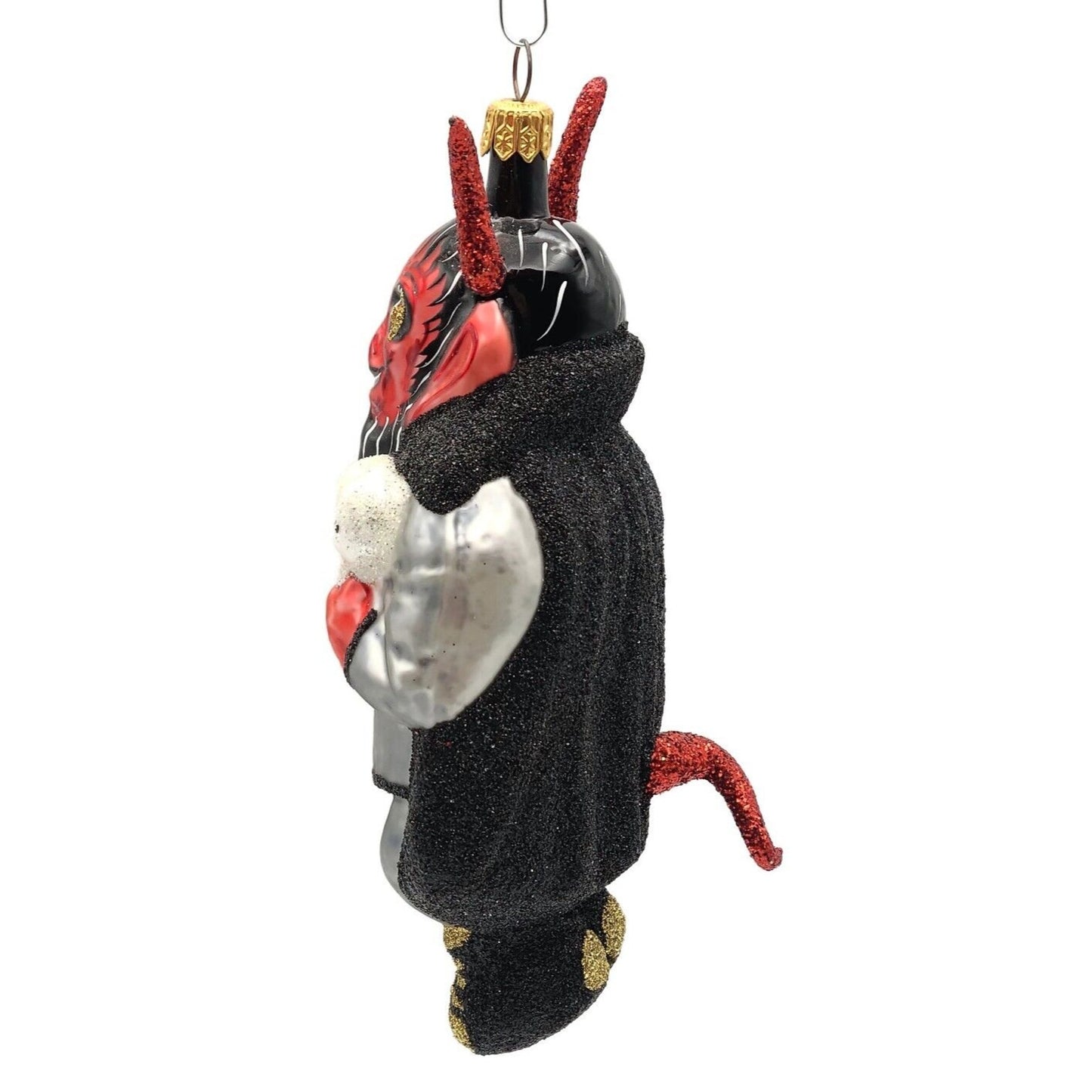 Larry Fraga Devil Beware Blown Glass Halloween Christmas Tree Ornament 5889
