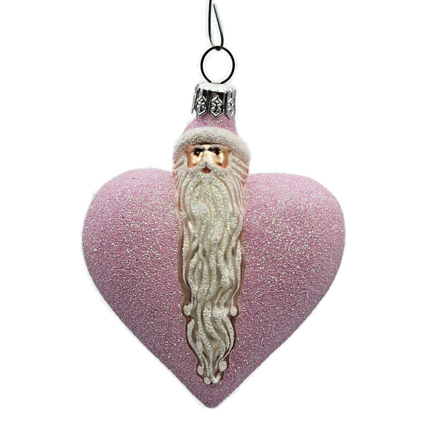 Patricia Breen Santa du Coeur Pink Heart Valentines Christmas Tree Ornament