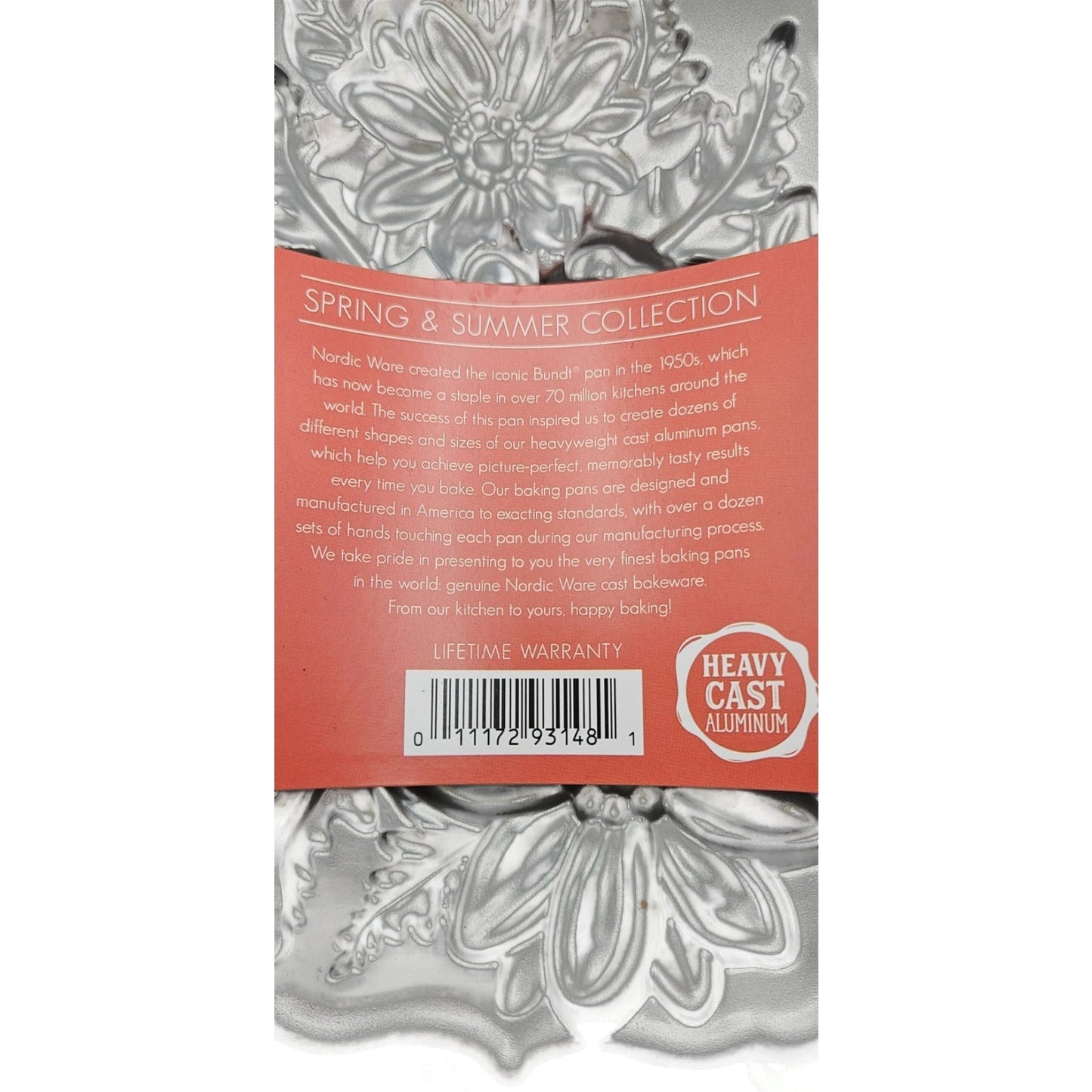 Wildflower Loaf Cake Pan Heavy Cast Aluminum 6 Cup Non Stick Dessert NordicWare