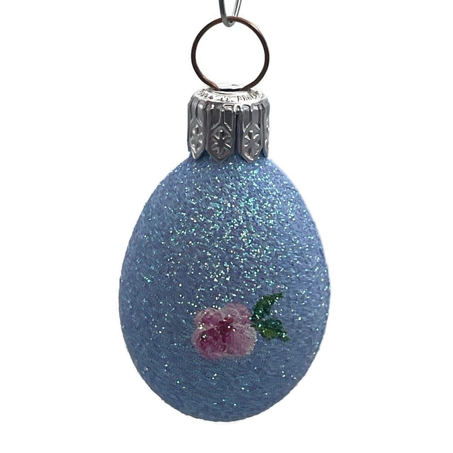 Patricia Breen Miniature Egg Rose Pink Easter Holiday Christmas Tree Ornament