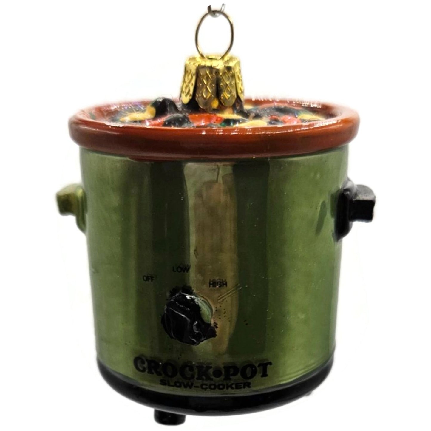 Crock Pot Slow Cooker Kitchen Ornament Cody Foster Glass Christmas Decoration