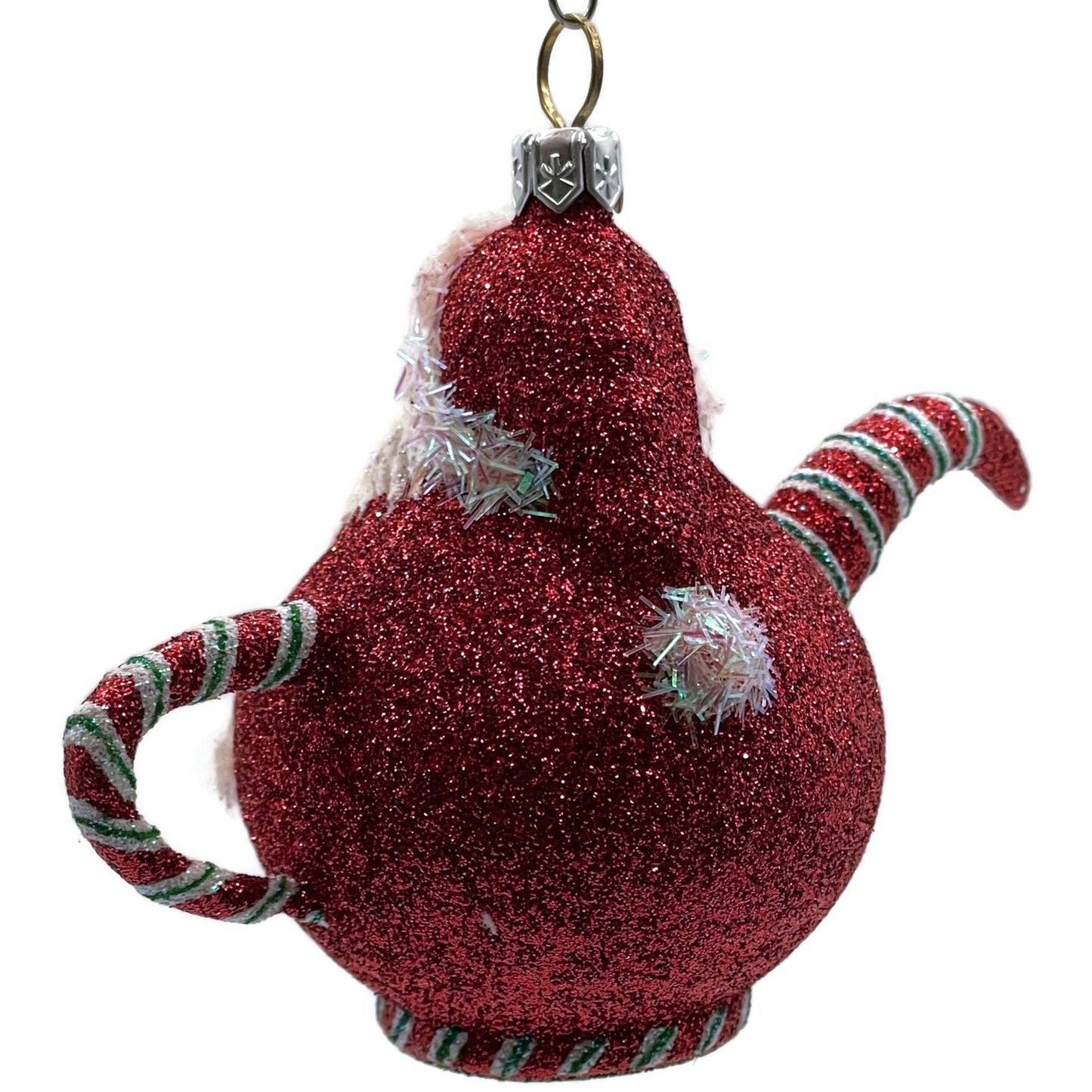 Patricia Breen And Cream Too Santa Claus Tea Pot Peppermint Christmas Ornament