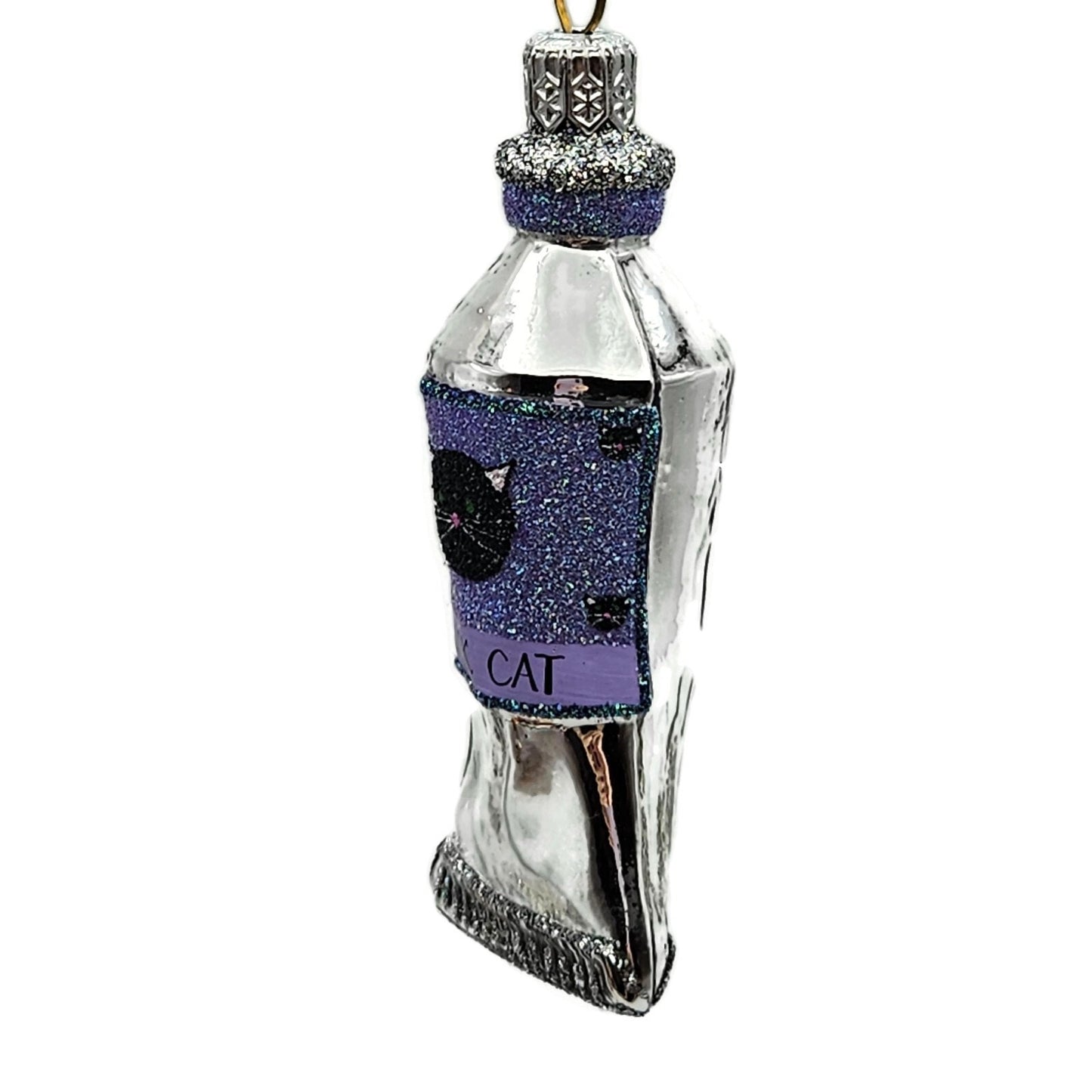 Patricia Breen Miniature Paint Tube Black Cat Halloween Christmas Tree Ornament