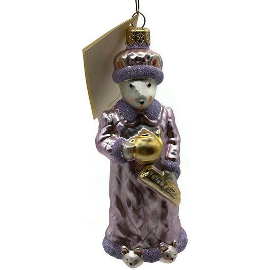 Patricia Breen Ornament Mrs Mouse Lavender Gazette Christmas Tree Decoration