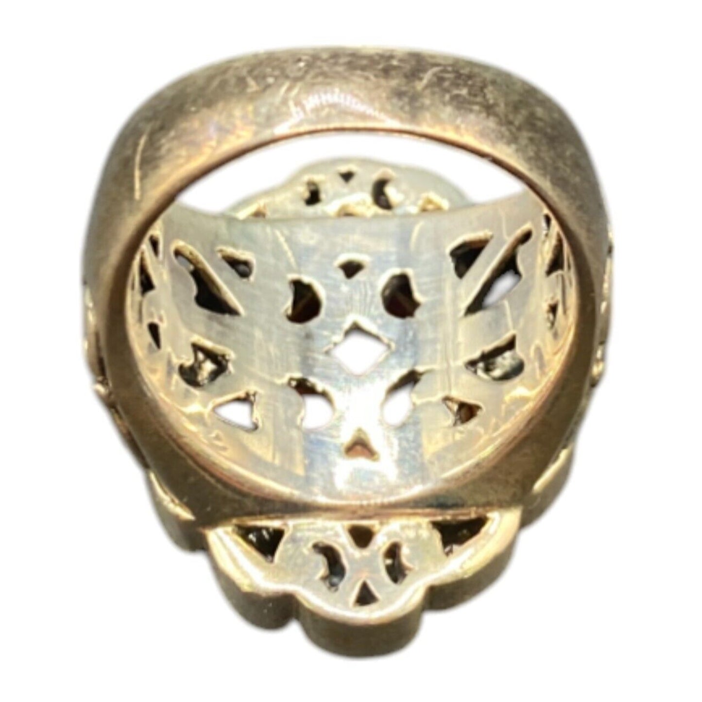 Orange Jasper Ring Gemstone 925 Sterling Silver Cocktail NK Thailand Size 8