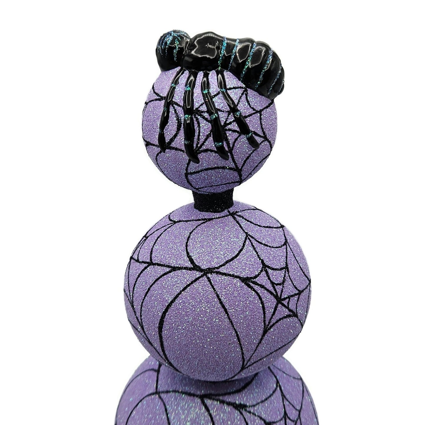 Patricia Breen Webmaster Purple Spider Web Finial Halloween Holiday Tree Topper