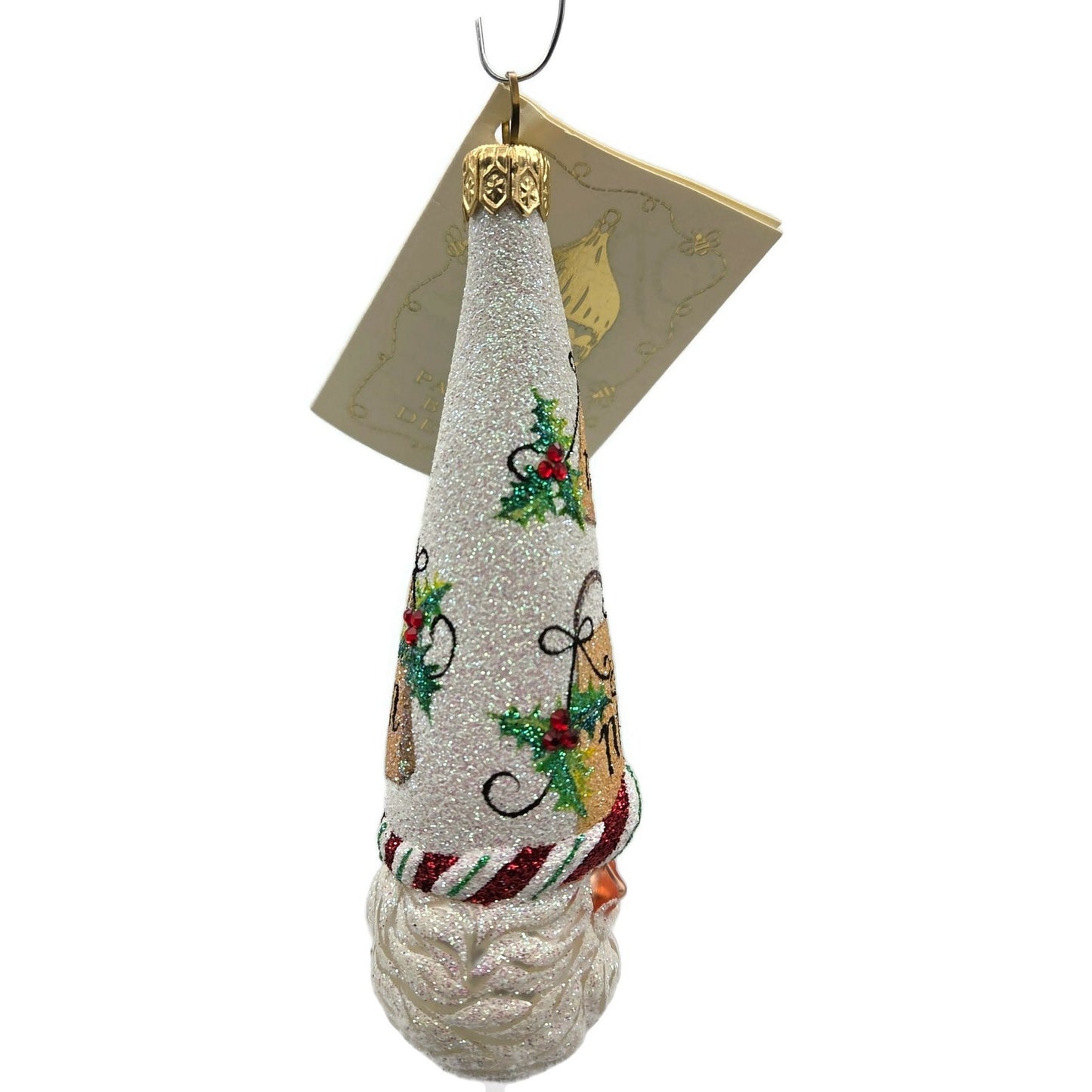 Patricia Breen Winter Sage NM Shopping Bags Santa Holly Christmas Tree Ornament