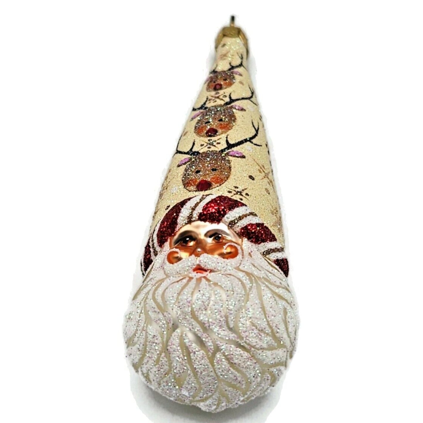 Patricia Breen Winter Sage Reindeer Santa Claus Snowflake Christmas Ornament