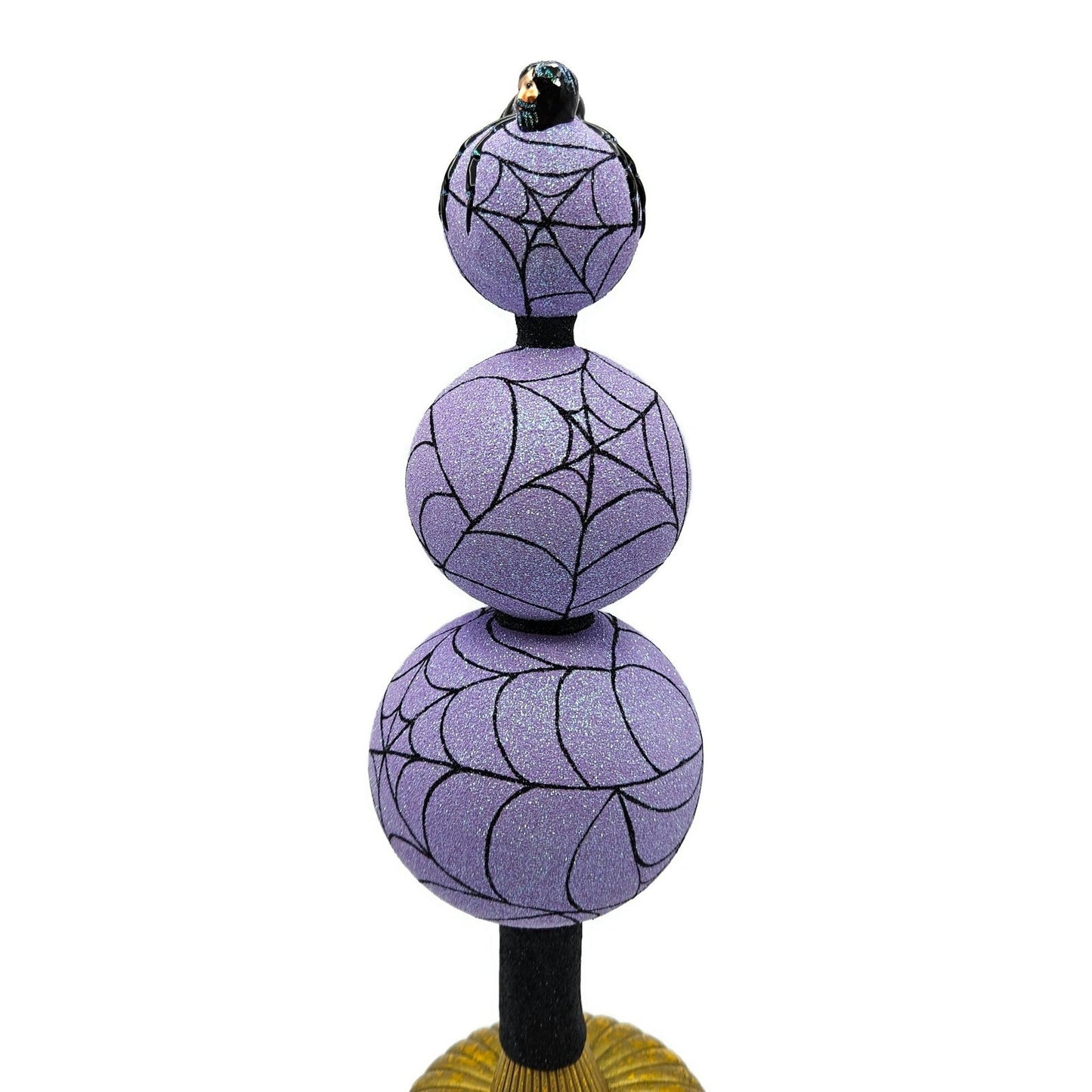 Patricia Breen Webmaster Purple Spider Web Finial Halloween Holiday Tree Topper