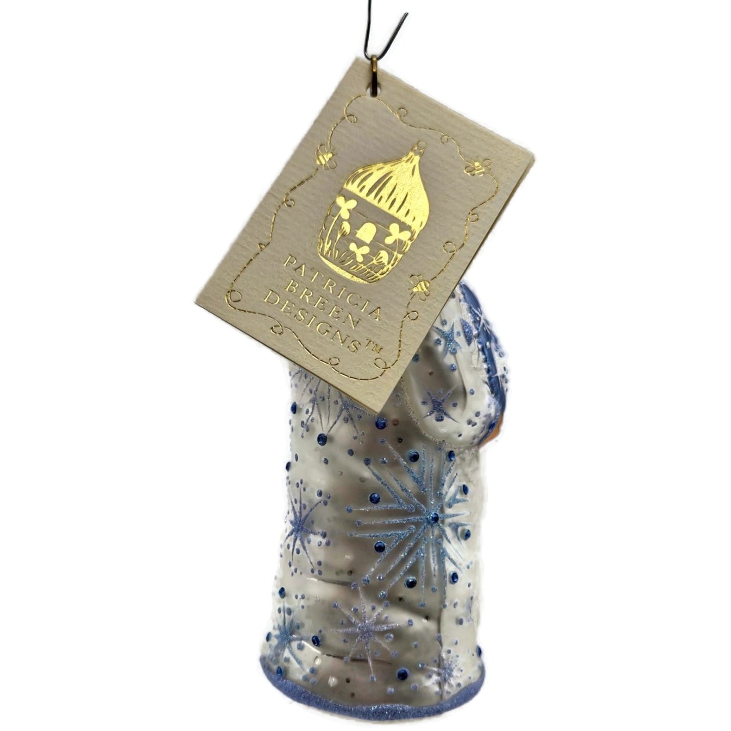 Patricia Breen Santa With Chameleon Jeweled Snowflakes Christmas Tree Ornament