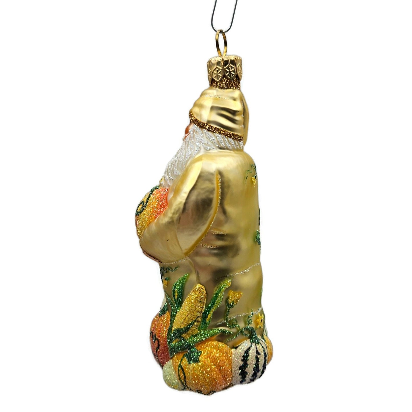 Patricia Breen Harvest Santa Claus Gold Pumpkins Fall Christmas Tree Ornament