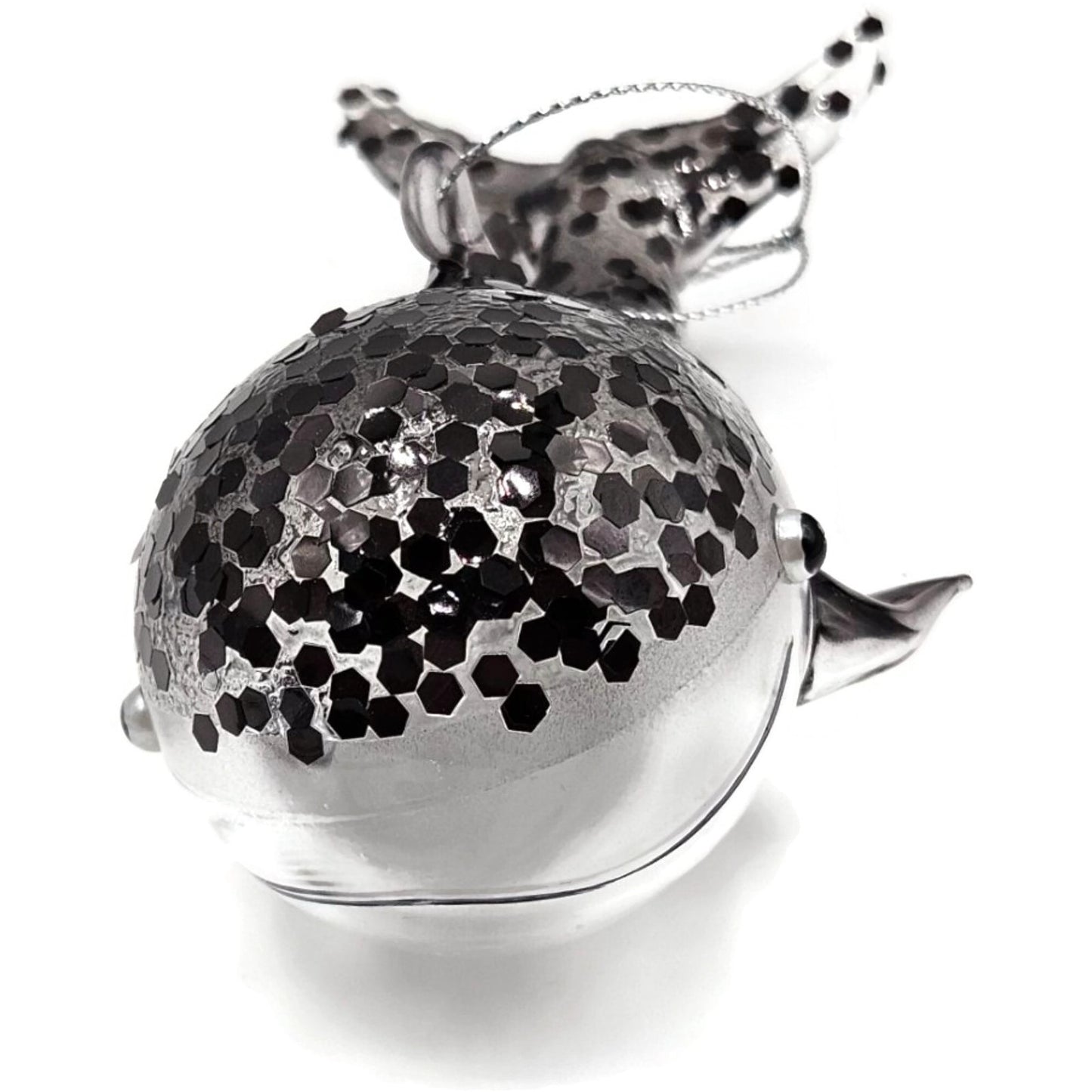 Sofferia De Carlini Speckled Moby Dick Whale Italian Christmas Tree Ornament