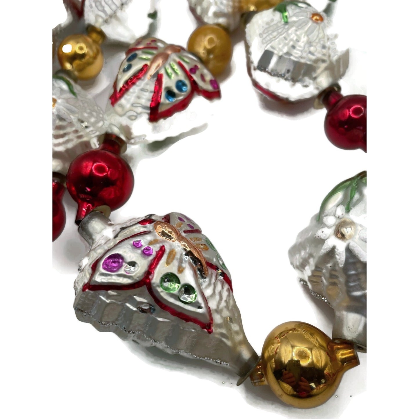 Christopher Radko Alpine Wings Butterfly Flower Christmas Tree Garland 93-086-0