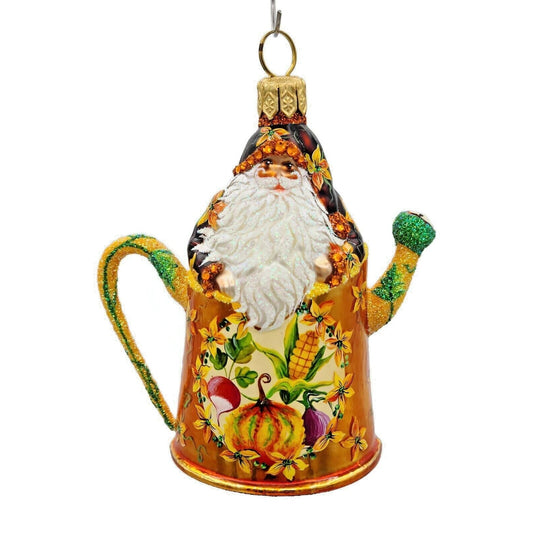 Patricia Breen Elaine's Santa Autumnal Fall Water Can Christmas Tree Ornament