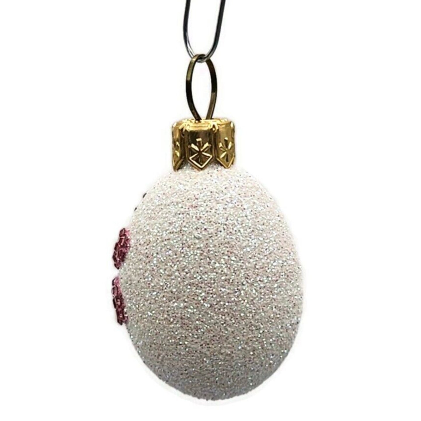 Patricia Breen Miniature Egg Jeweled Daisy Pink Easter Holiday Tree Ornament
