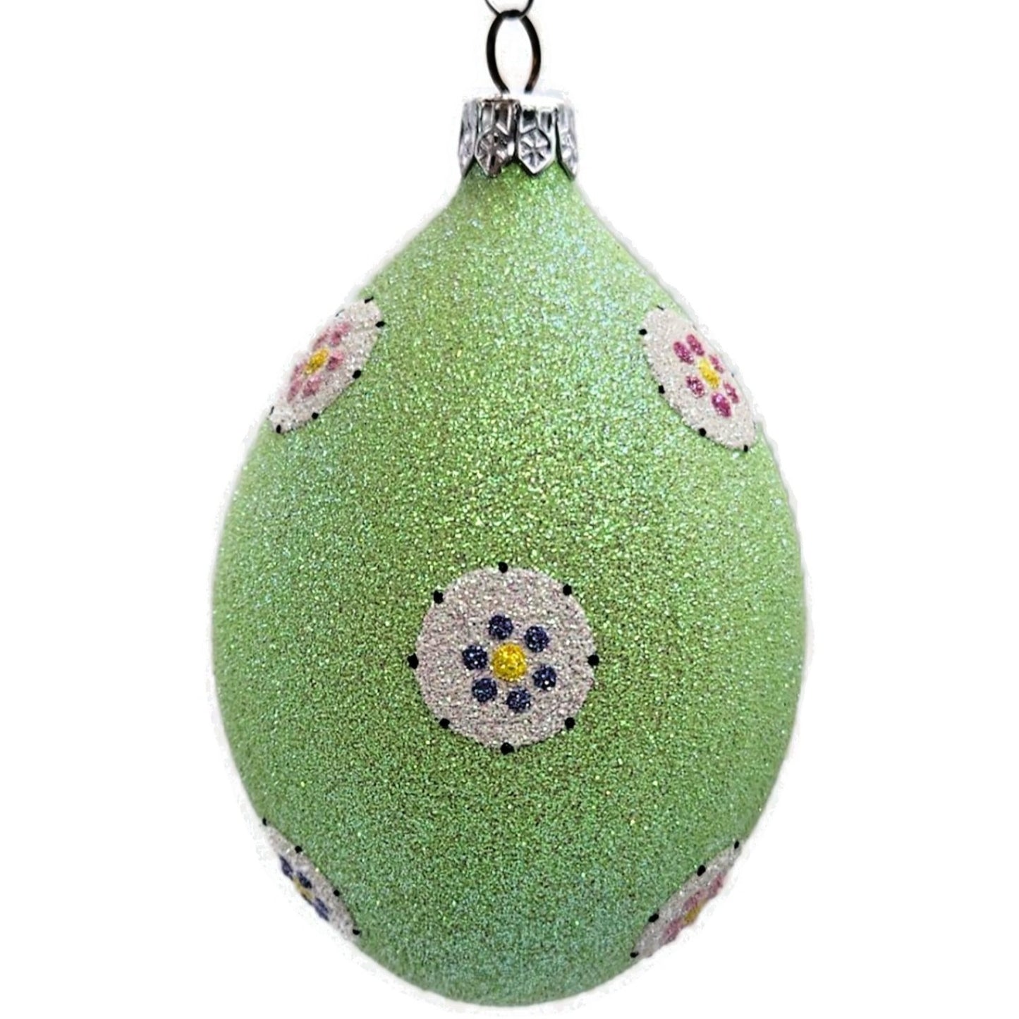 Patricia Breen Easter Egg Green Medallions Floral Easter Christmas Tree Ornament