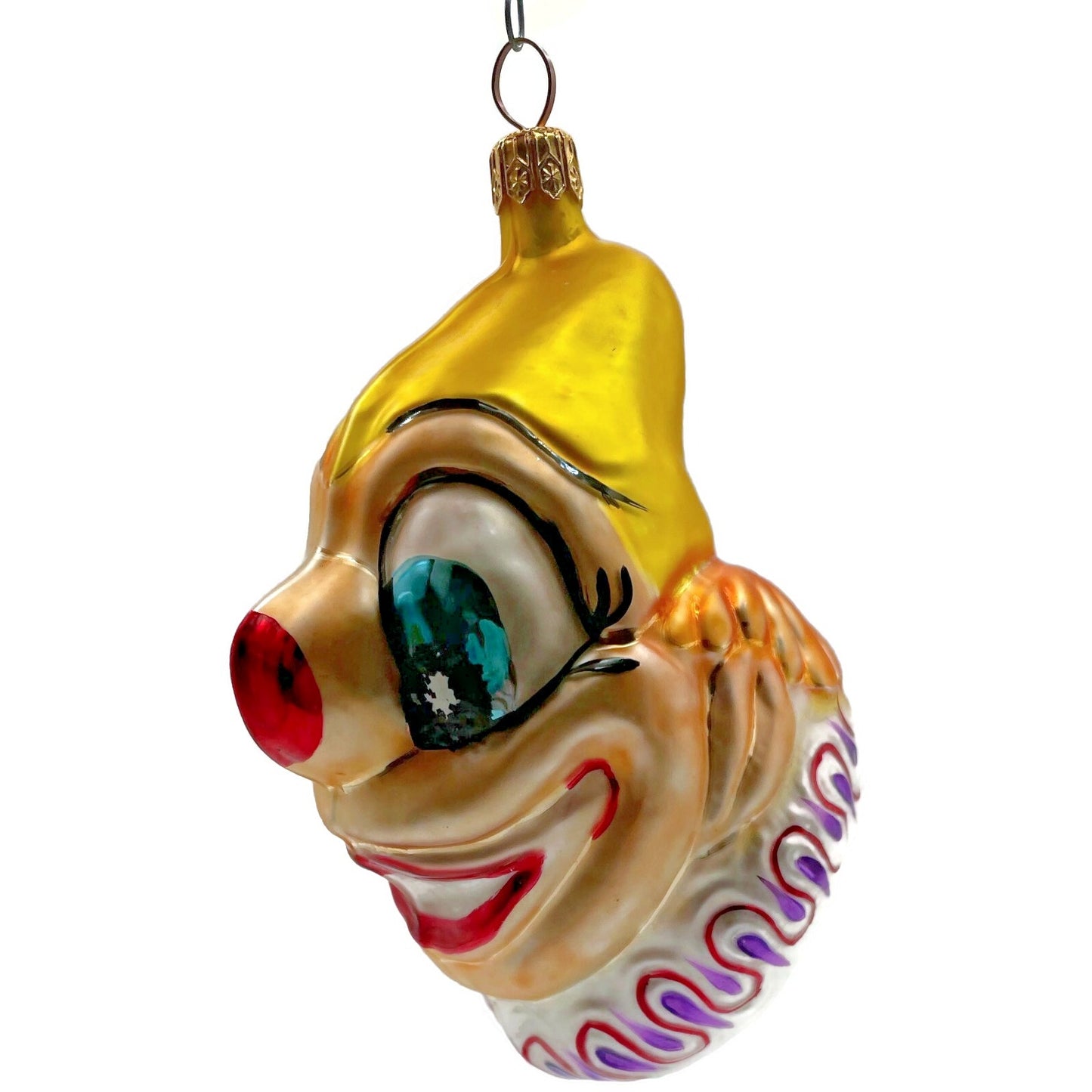 Christopher Radko Ornament Smiley Circus Clown Head Christmas Tree Decor 94-52