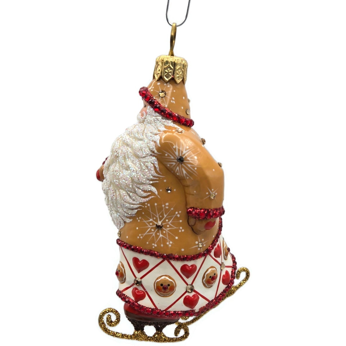 Patricia Breen Anniversary at the Zoo Santa Claus Gingerbread Christmas Ornament
