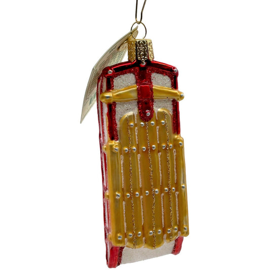 Sled Winter Sleigh Flexible Flyer OWC Old World Christmas Holiday Tree Ornament