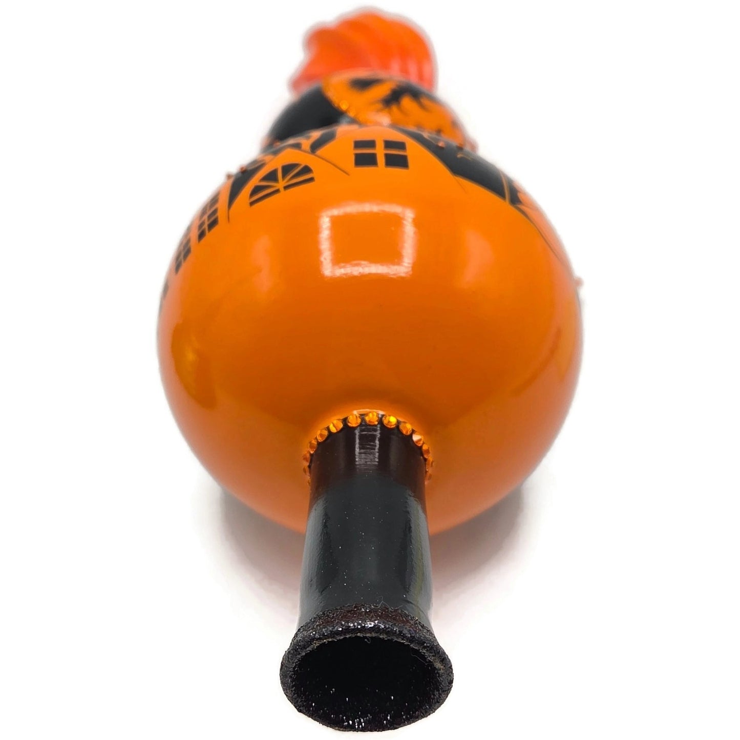 Patricia Breen All Hallows Eve Finial Orange Black Village Halloween Tree Topper