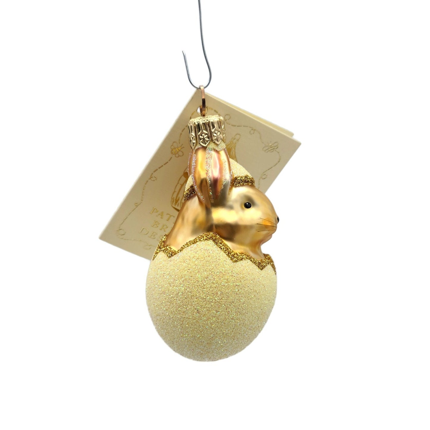 Patricia Breen Bunny Rabbit Egg Easter Gold Yellow Christmas Tree Ornament