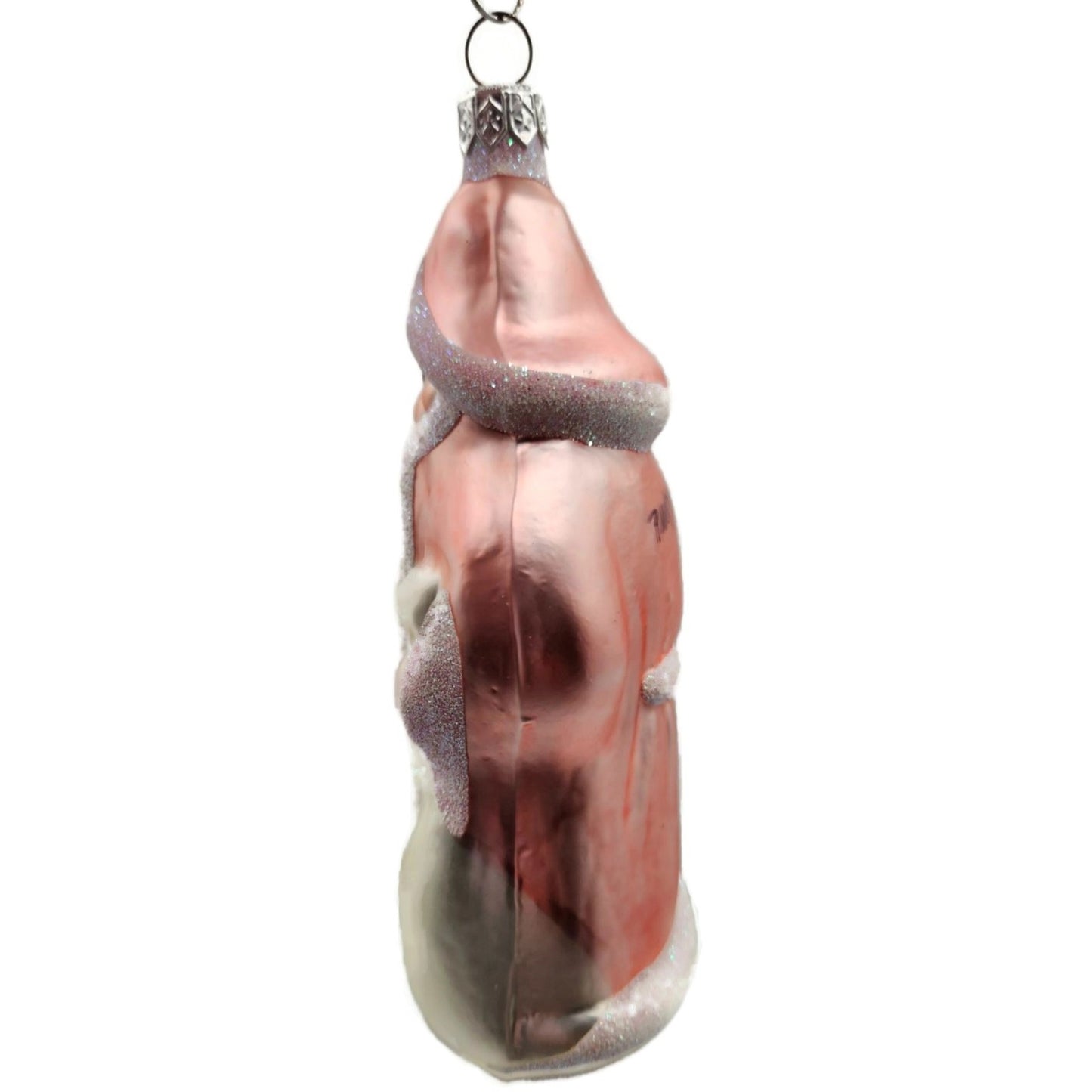 Patricia Breen Woodland Santa Claus Pink Christmas Tree Decor Signed Ornament