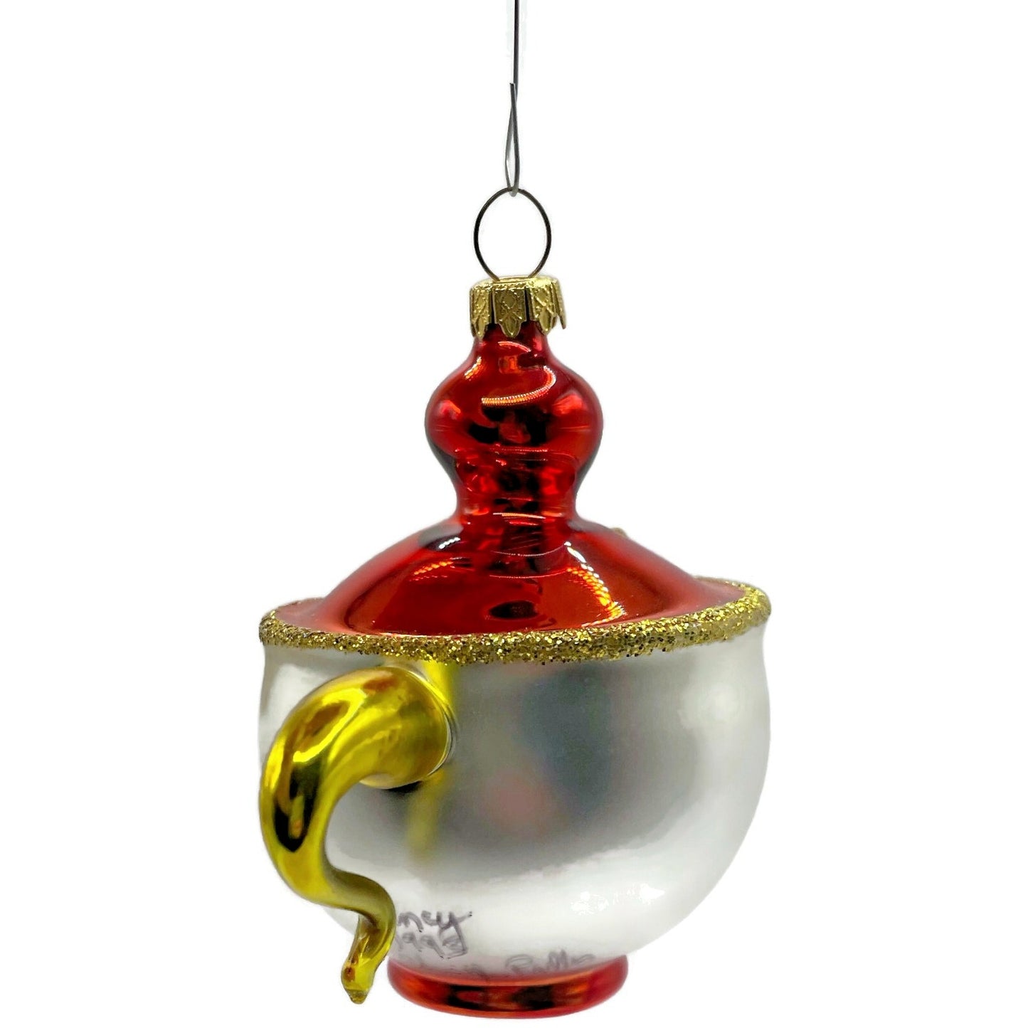 Christopher Radko Tea And Sympathy Italian Glass Christmas Tree Ornament