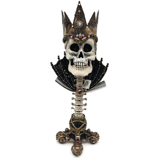 Katherine’s Collection Krooked Kingdoom Skeleton King Halloween Candle Holder