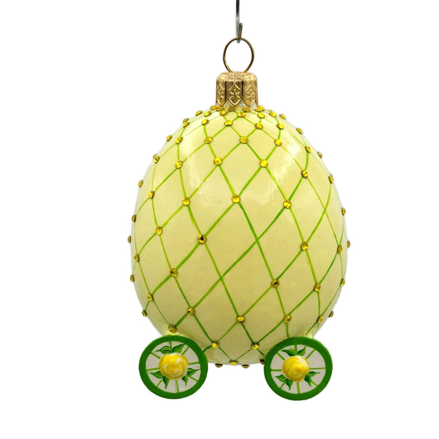Patricia Breen Glorious Outing Yellow Green Egg Easter Spring Holiday Ornament