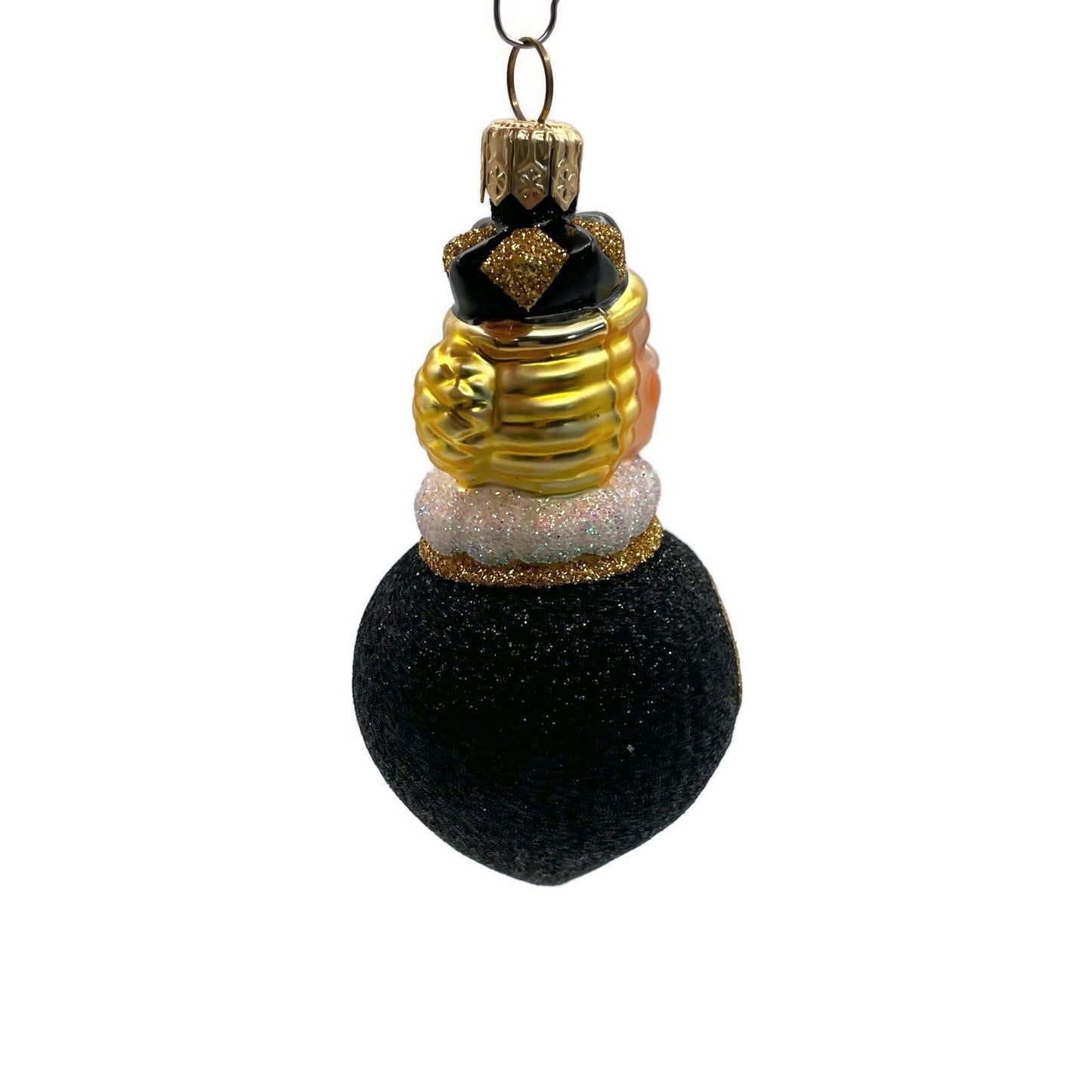 Patricia Breen Miniature Queen of Hearts Black Shiny Heart Valentines Ornament