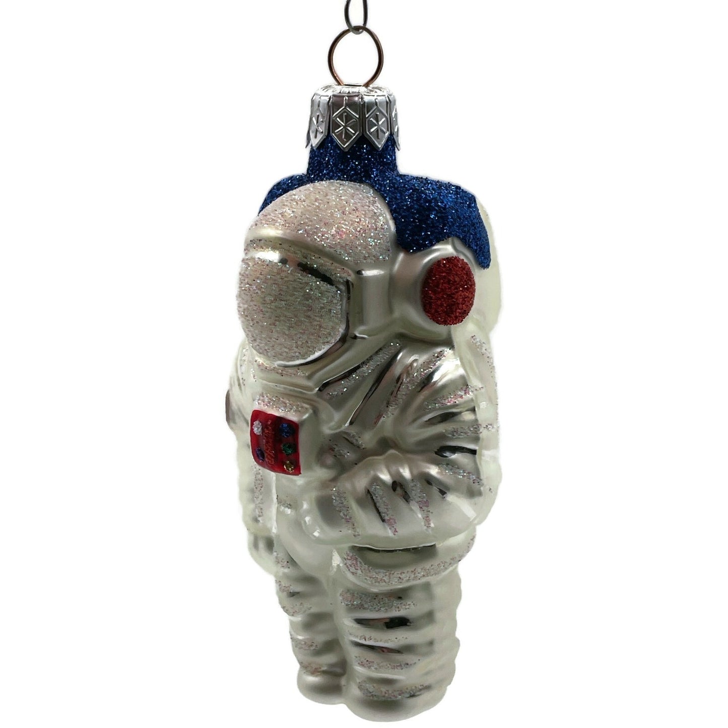 Patricia Breen A Walk on the Moon Spaceman Glittered Helmet Christmas Ornament