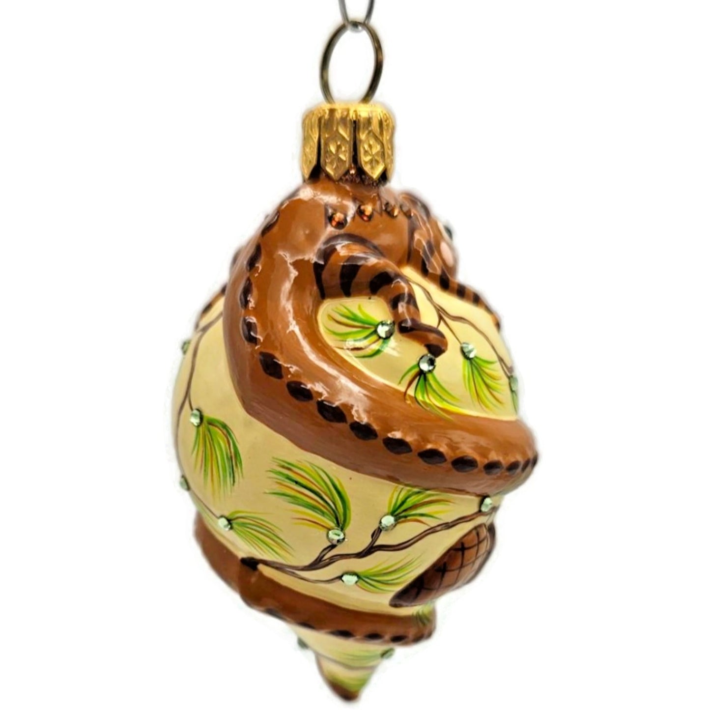 Patricia Breen Topping Chameleon Pine Fall Pine Cones Christmas Tree Ornament